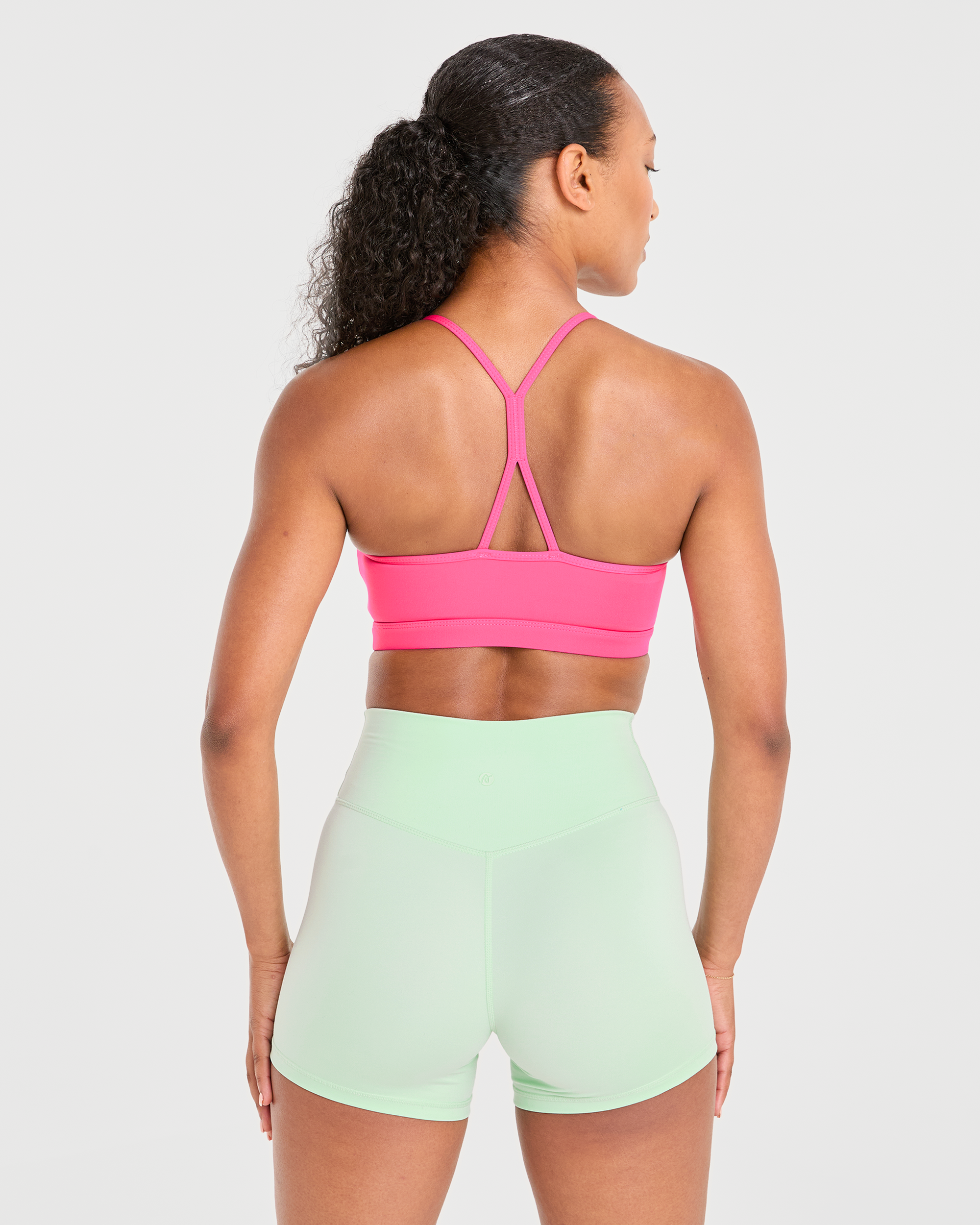 Essential Ruched Sports Bra - Hot Roze