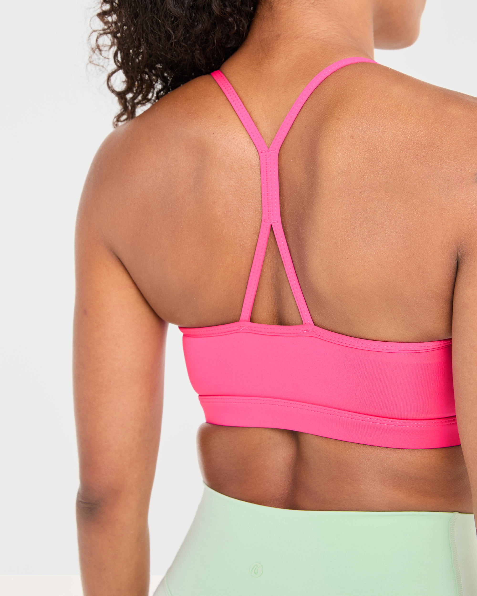 Essential Ruched Sports Bra - Hot Roze