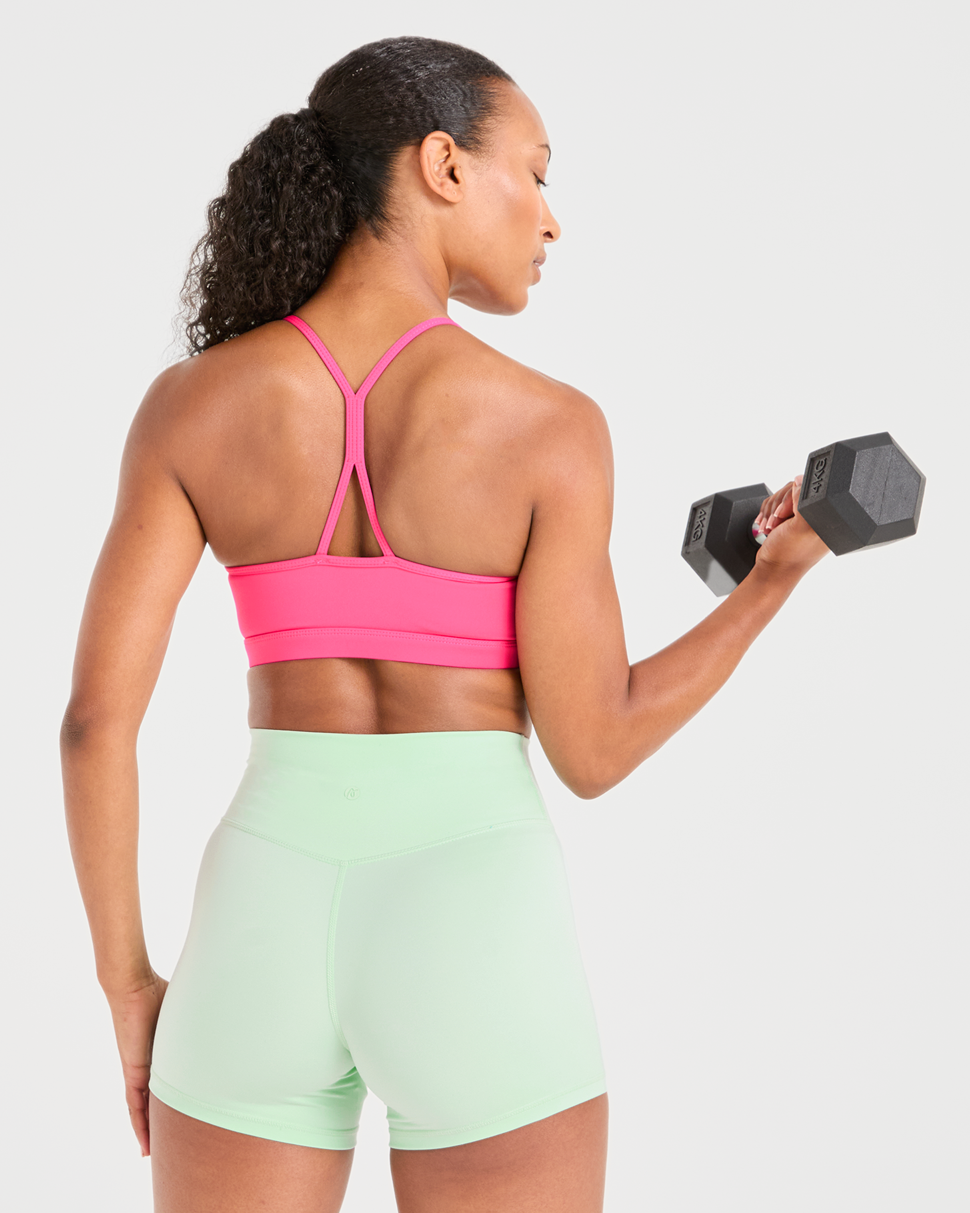 Essential Ruched Sports Bra - Hot Roze