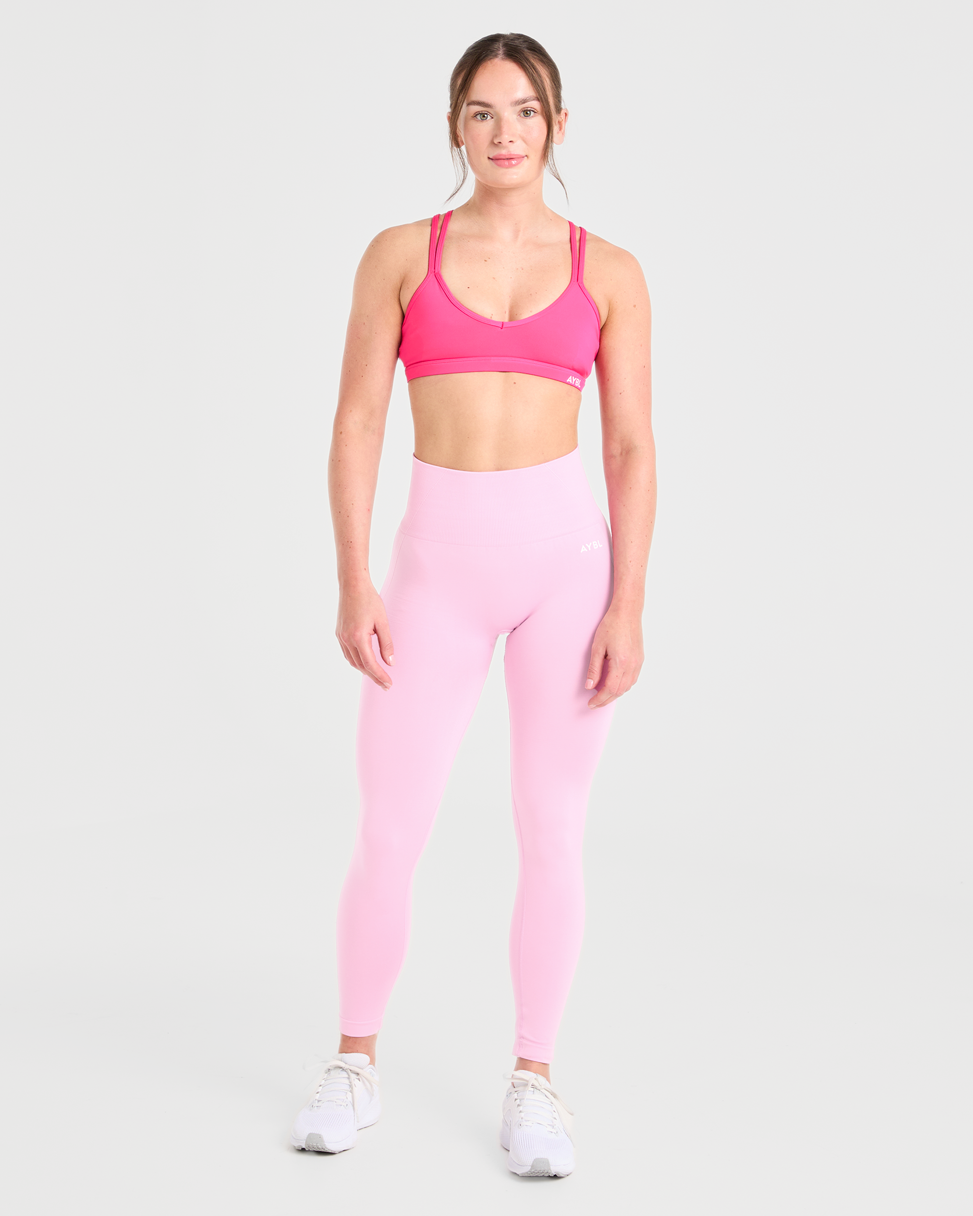 Essential Strappy Sports Bra - Hot Roze