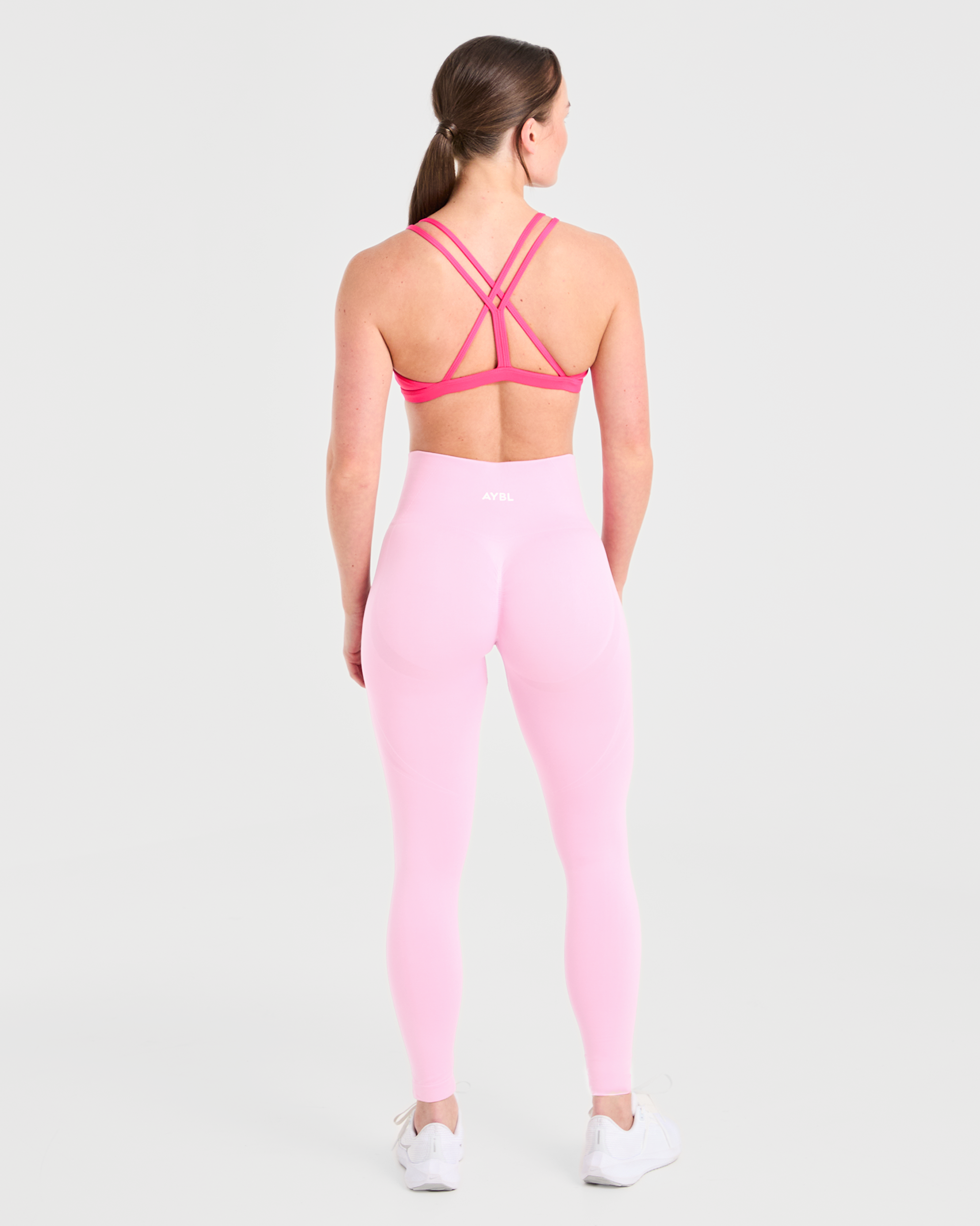 Essential Strappy Sports Bra - Hot Roze