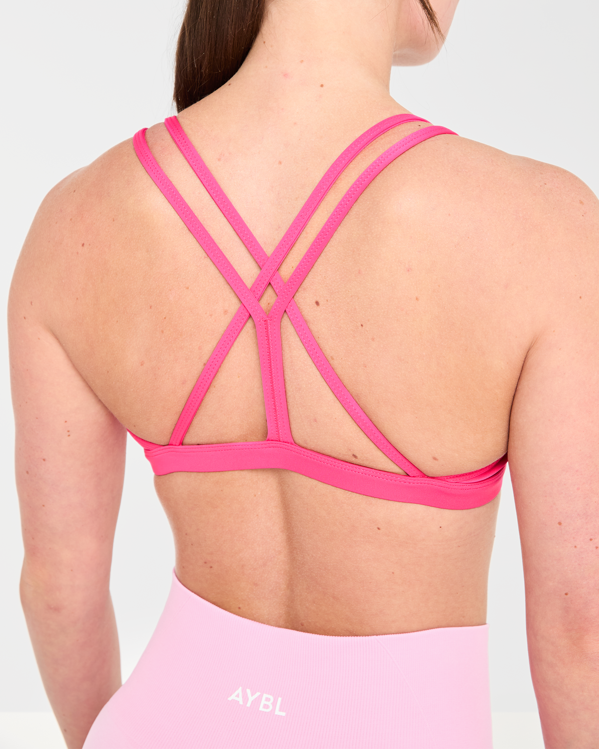 Essential Strappy Sports Bra - Hot Roze