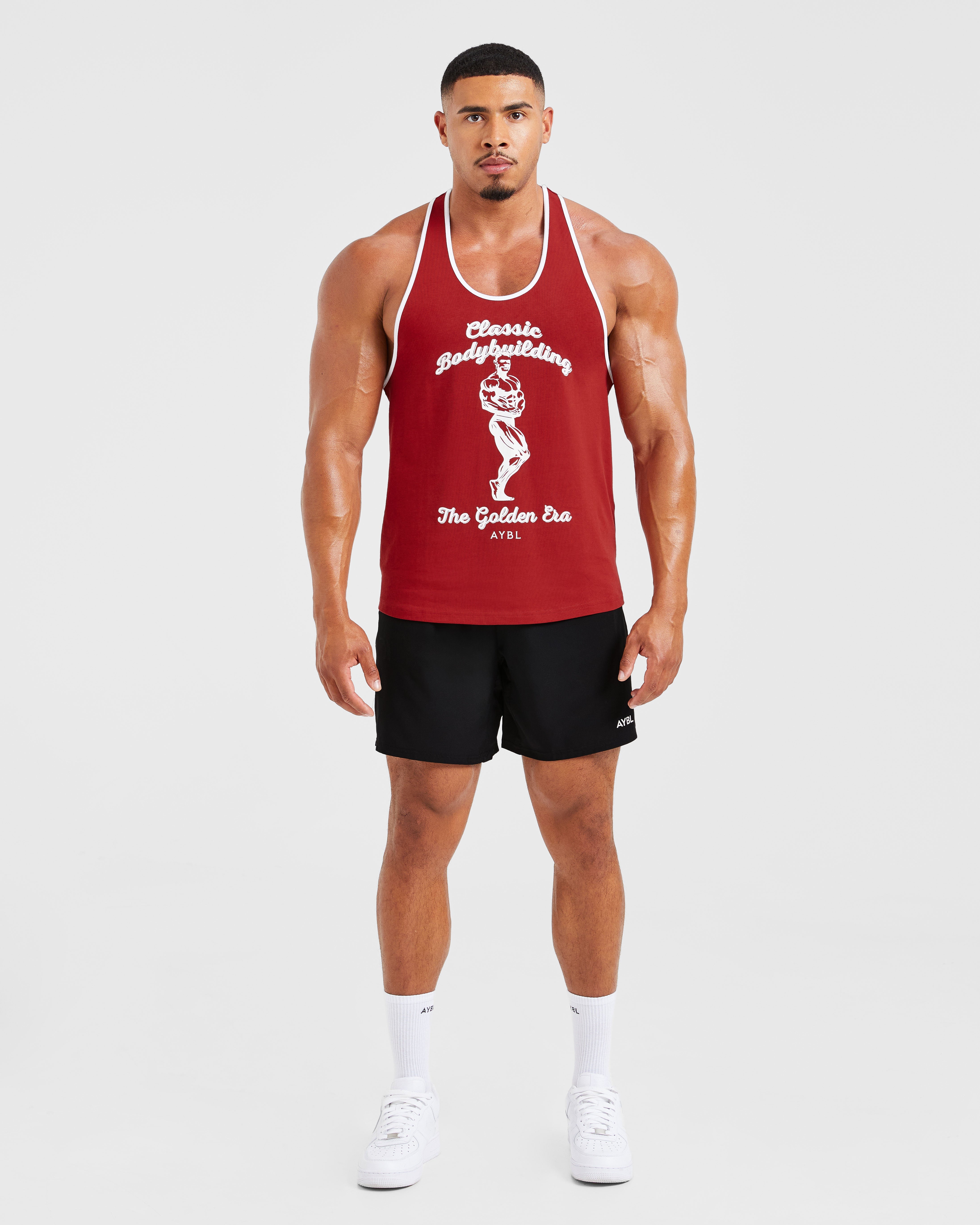 Wesley Vissers X Classic Bodybuilding Stringer - Deep Rood