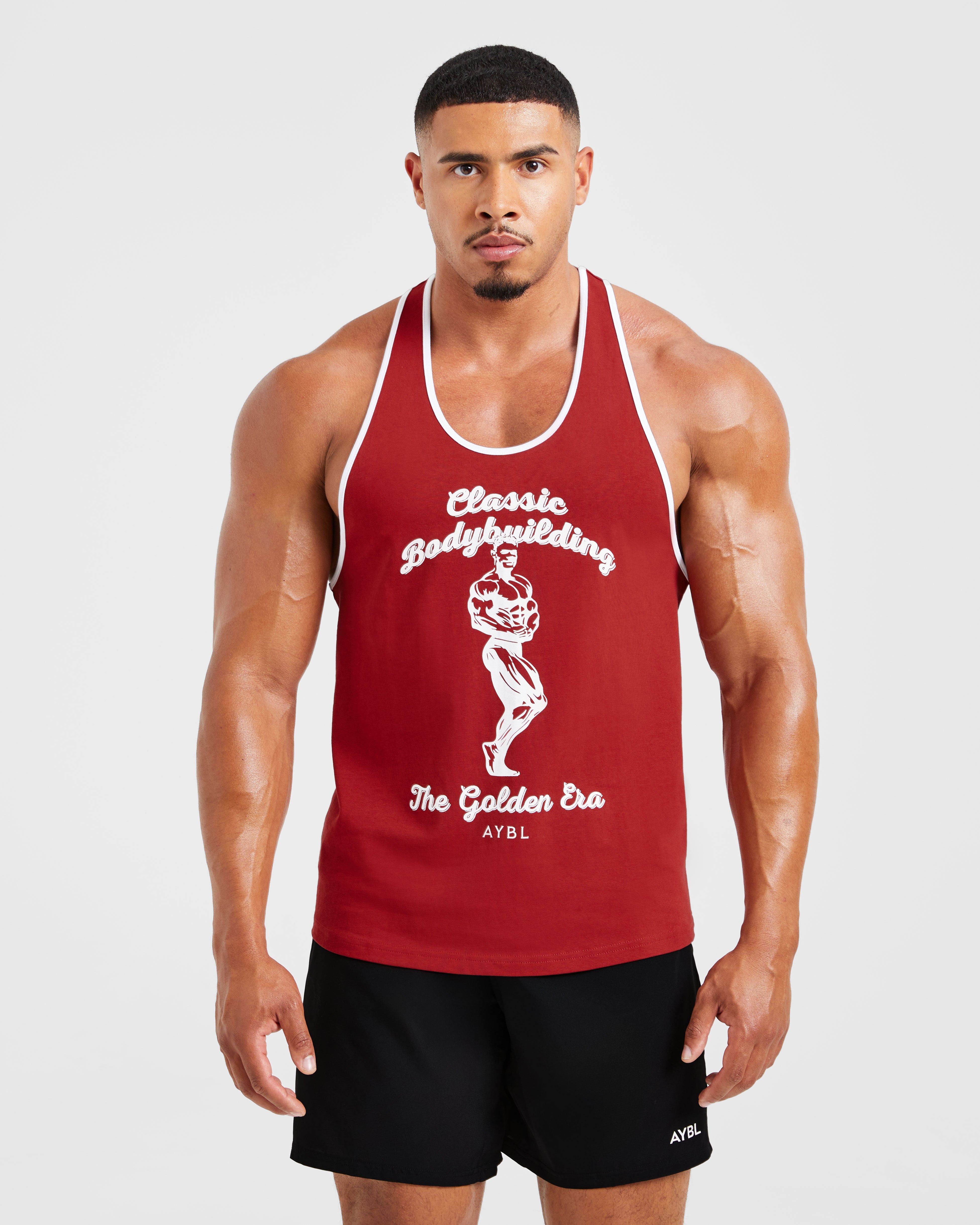 Wesley Vissers X Classic Bodybuilding Stringer - Deep Rood