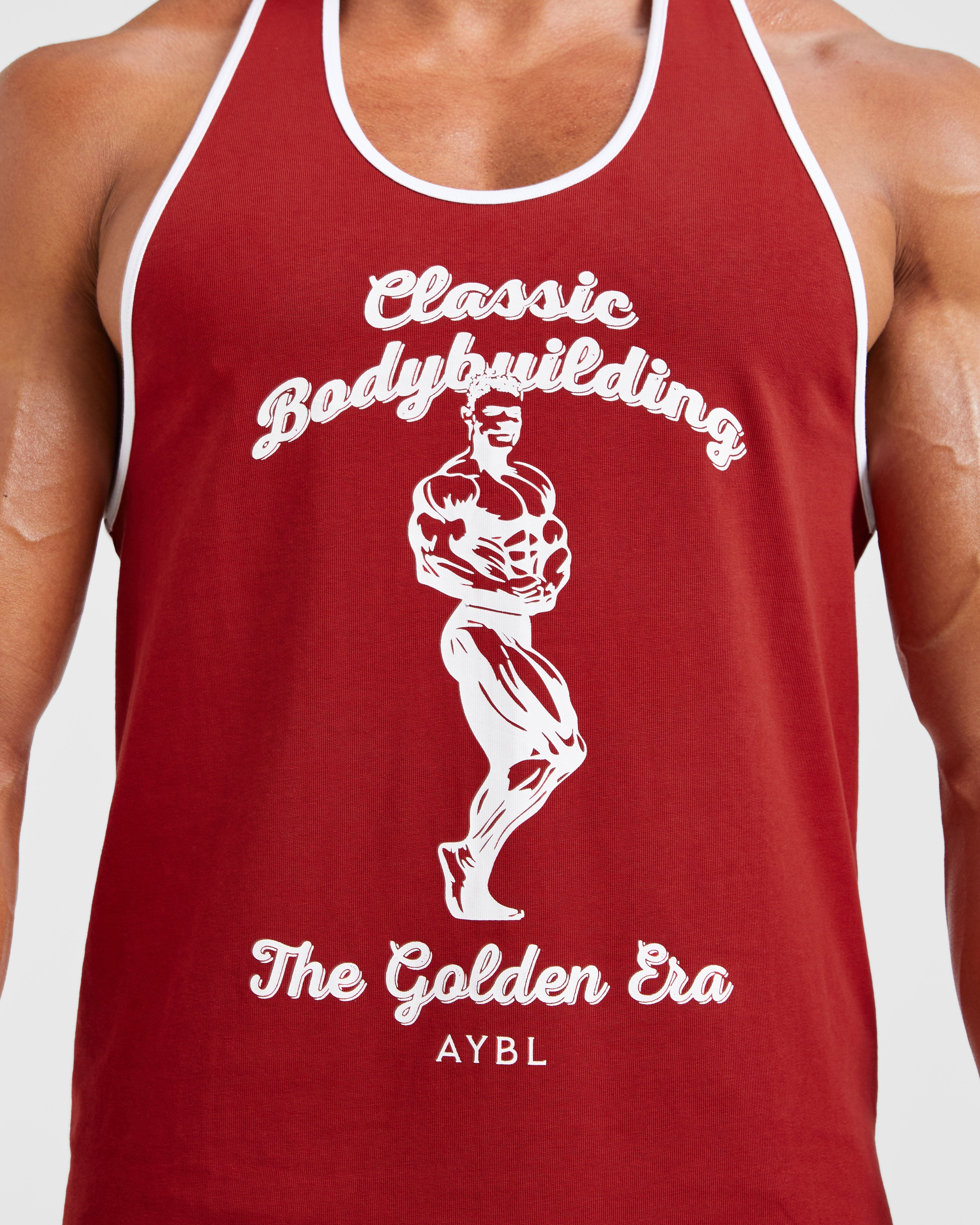 Wesley Vissers X Classic Bodybuilding Stringer - Deep Rood