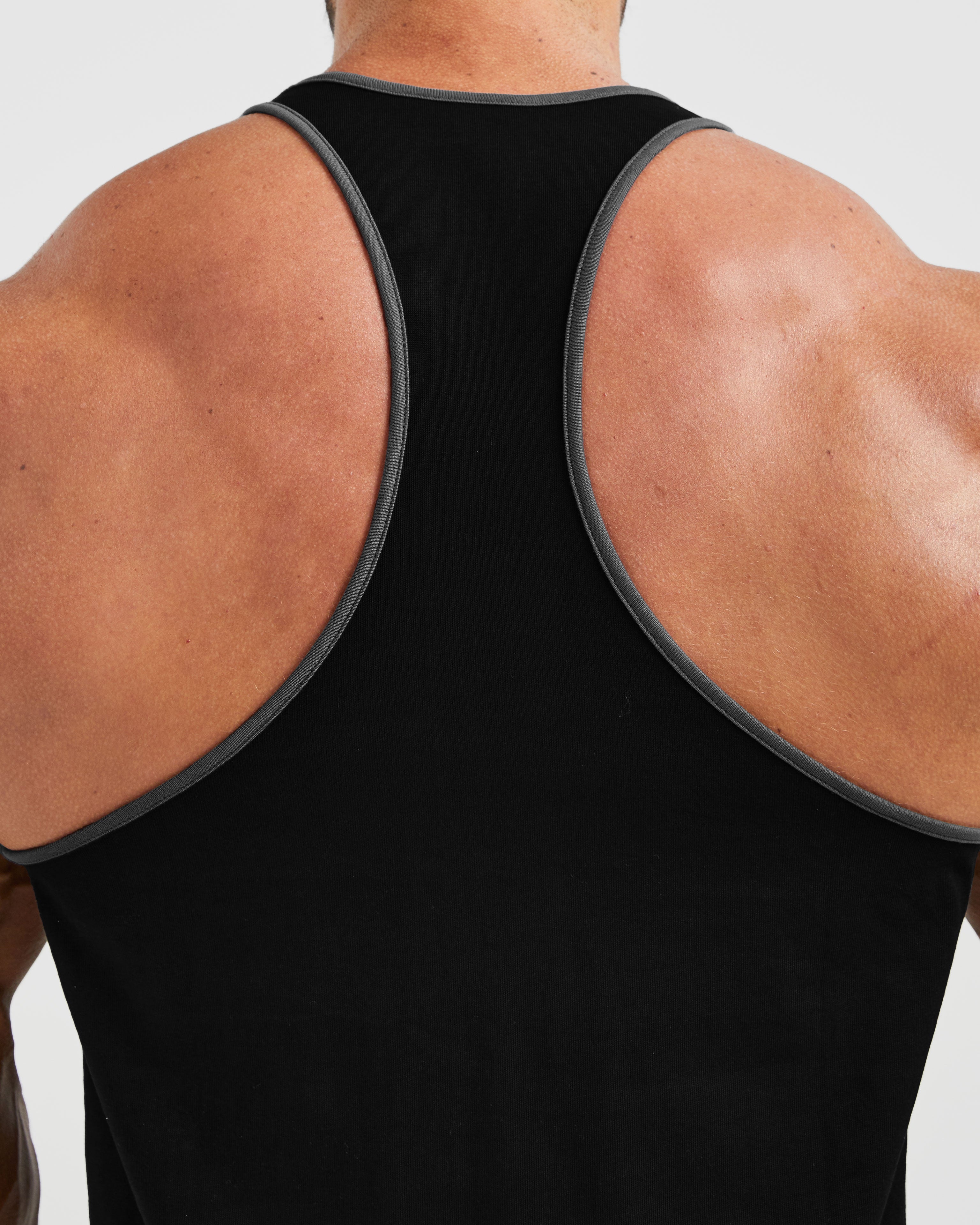 Wesley Vissers X Classic Bodybuilding Stringer - Zwart/Charcoal