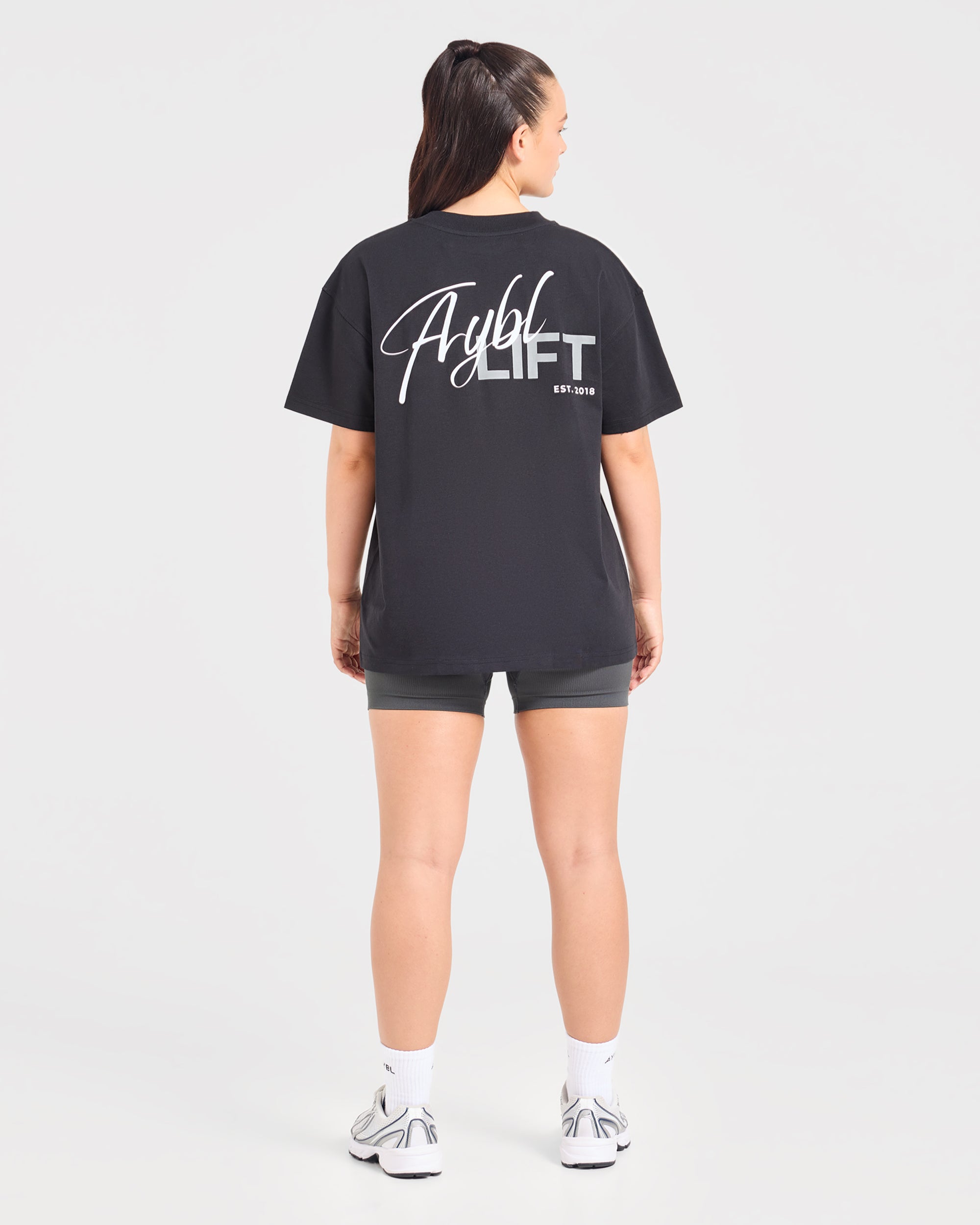 Lift Graphic 2.0 Oversized T Shirt - Zwart