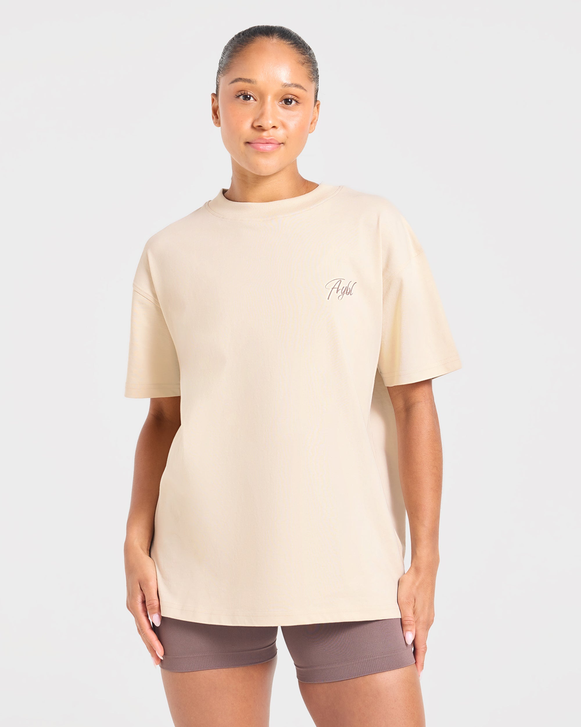 Lift Graphic 2.0 Oversized T Shirt - Beige