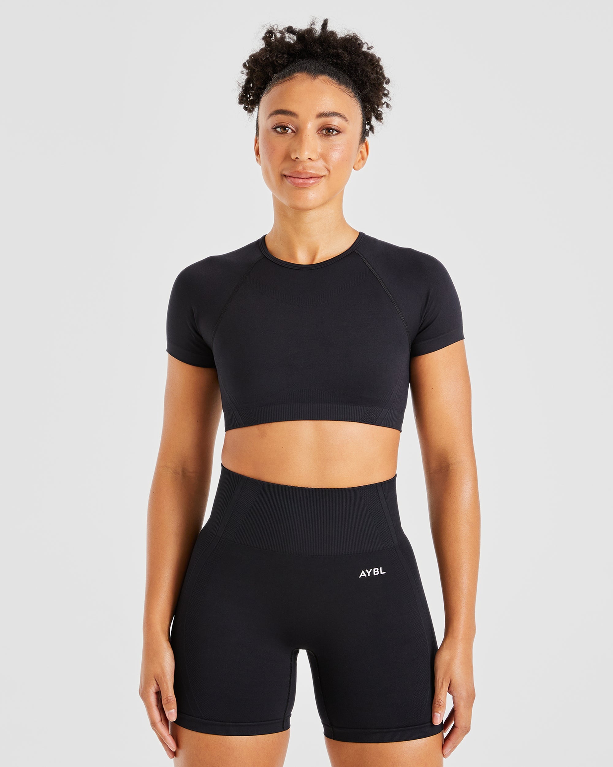 Balance V3 Seamless Crop Top - Zwart