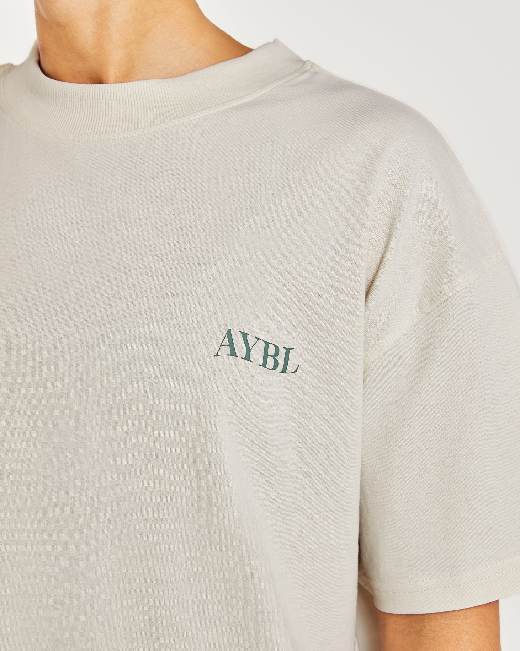 Be Good To Yourself Oversized T Shirt - Off Wit/Groen