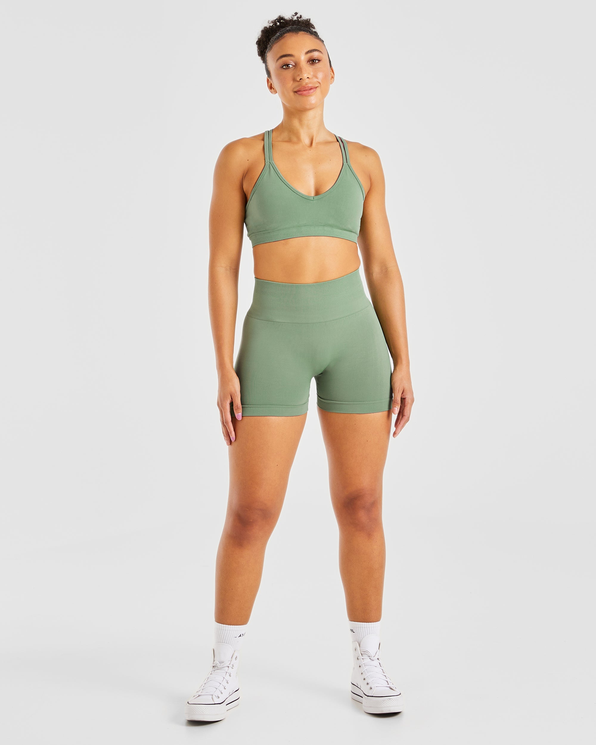 Power Seamless Sports Bra - Olive