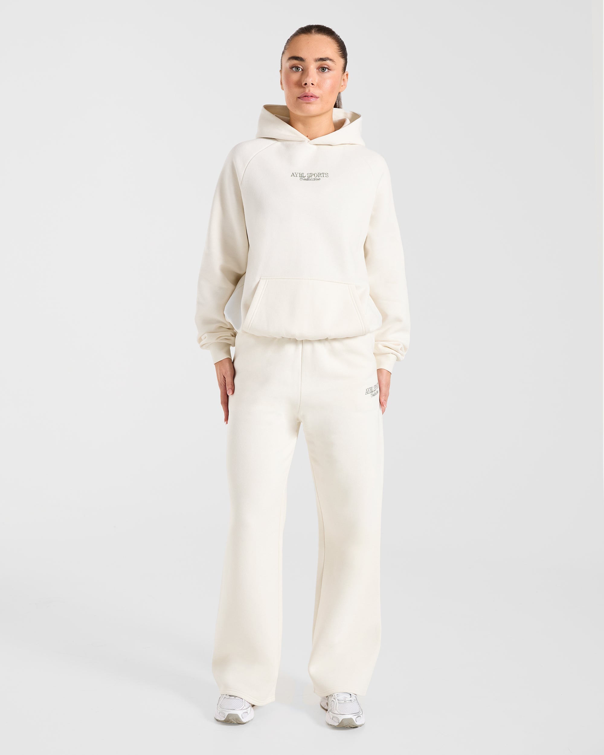 Sports Collective Oversized Hoodie - Off Wit/Groen
