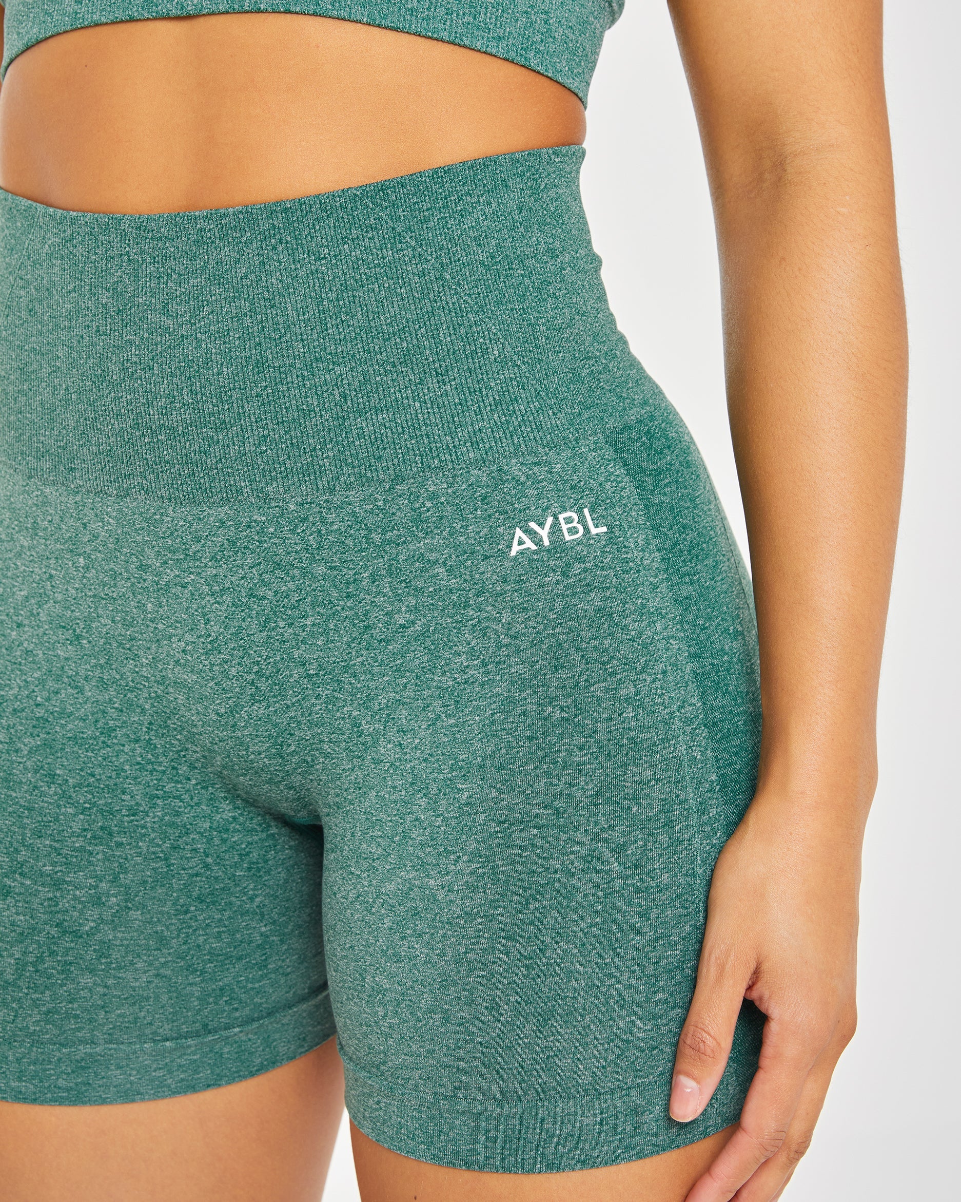 Empower Seamless Shorts - Forest Groen Marl