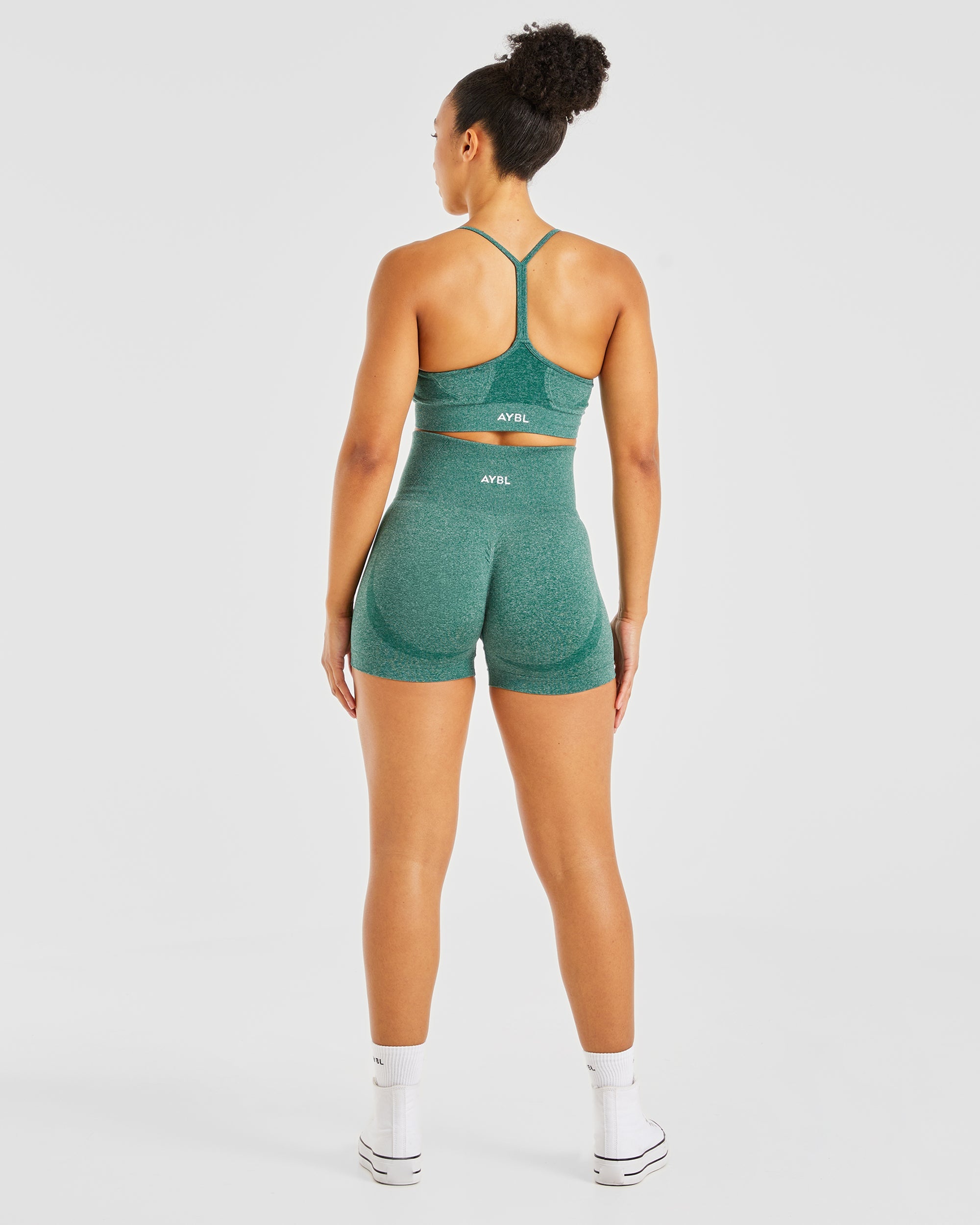 Empower Seamless Shorts - Forest Groen Marl