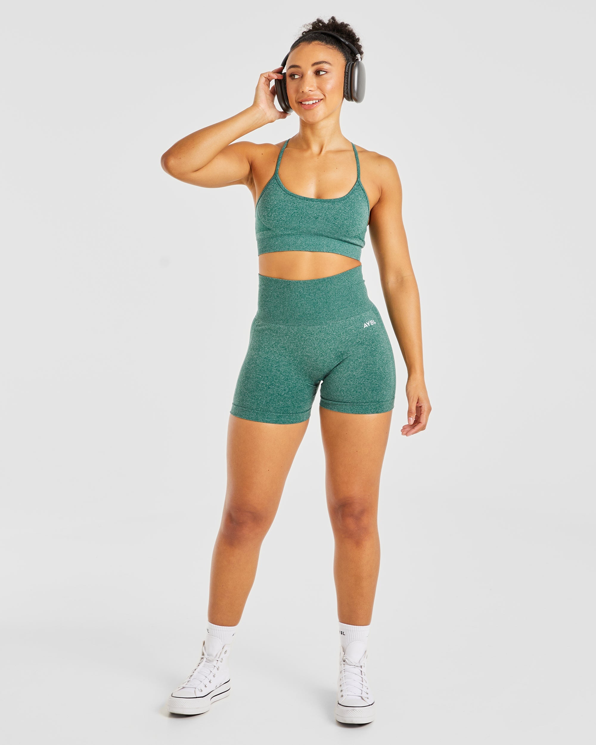 Empower Seamless Shorts - Forest Groen Marl