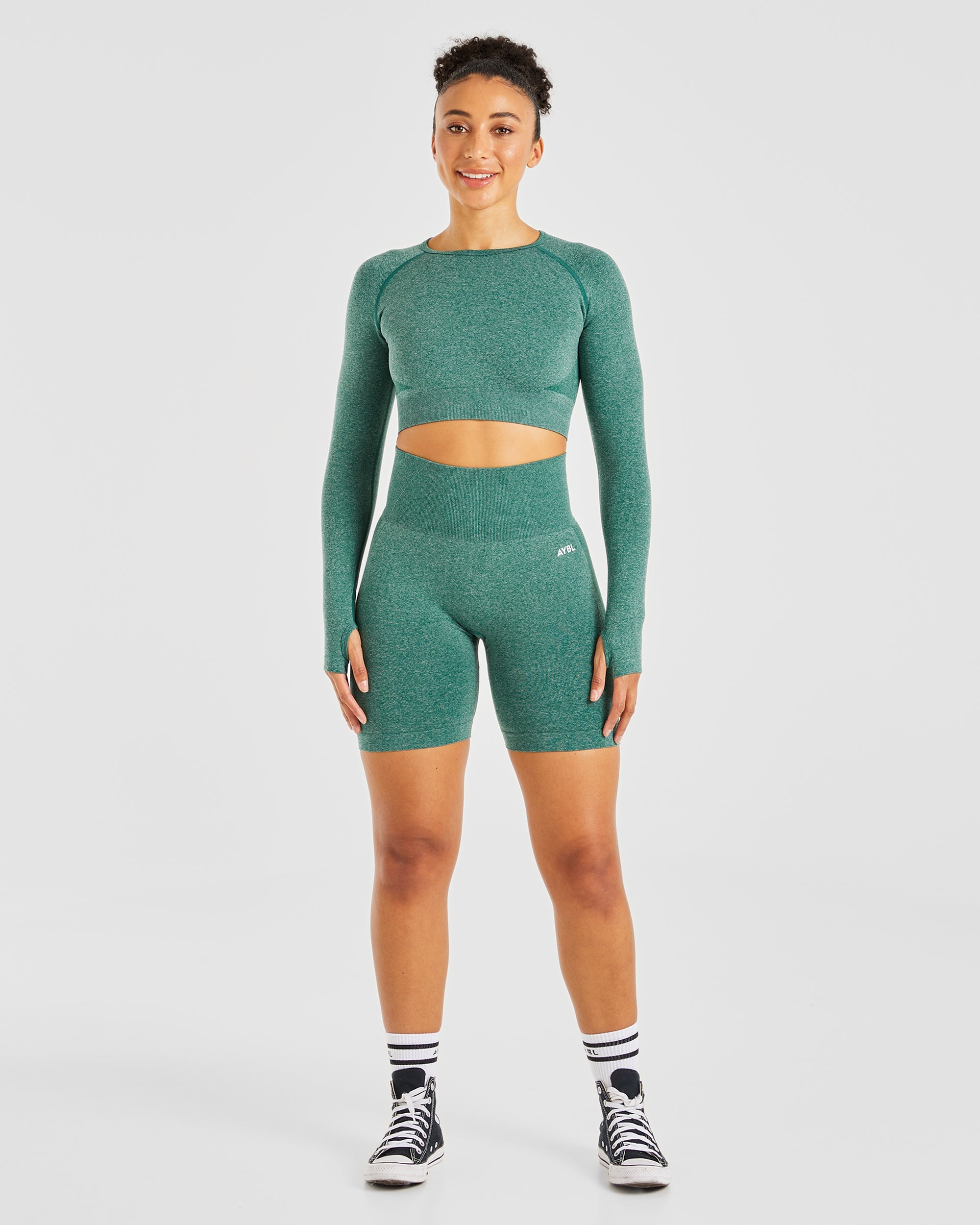 Empower Seamless Cycling Shorts - Forest Groen Marl