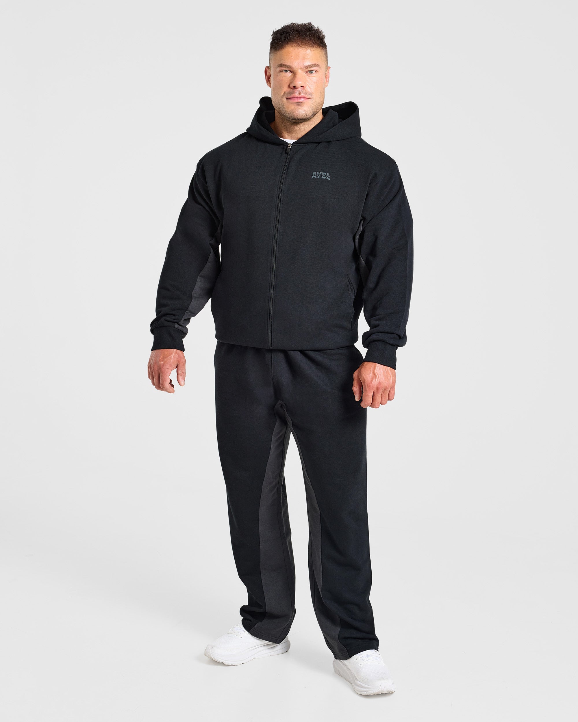 Wesley Vissers x Oversized Straight Leg Joggers - Zwart