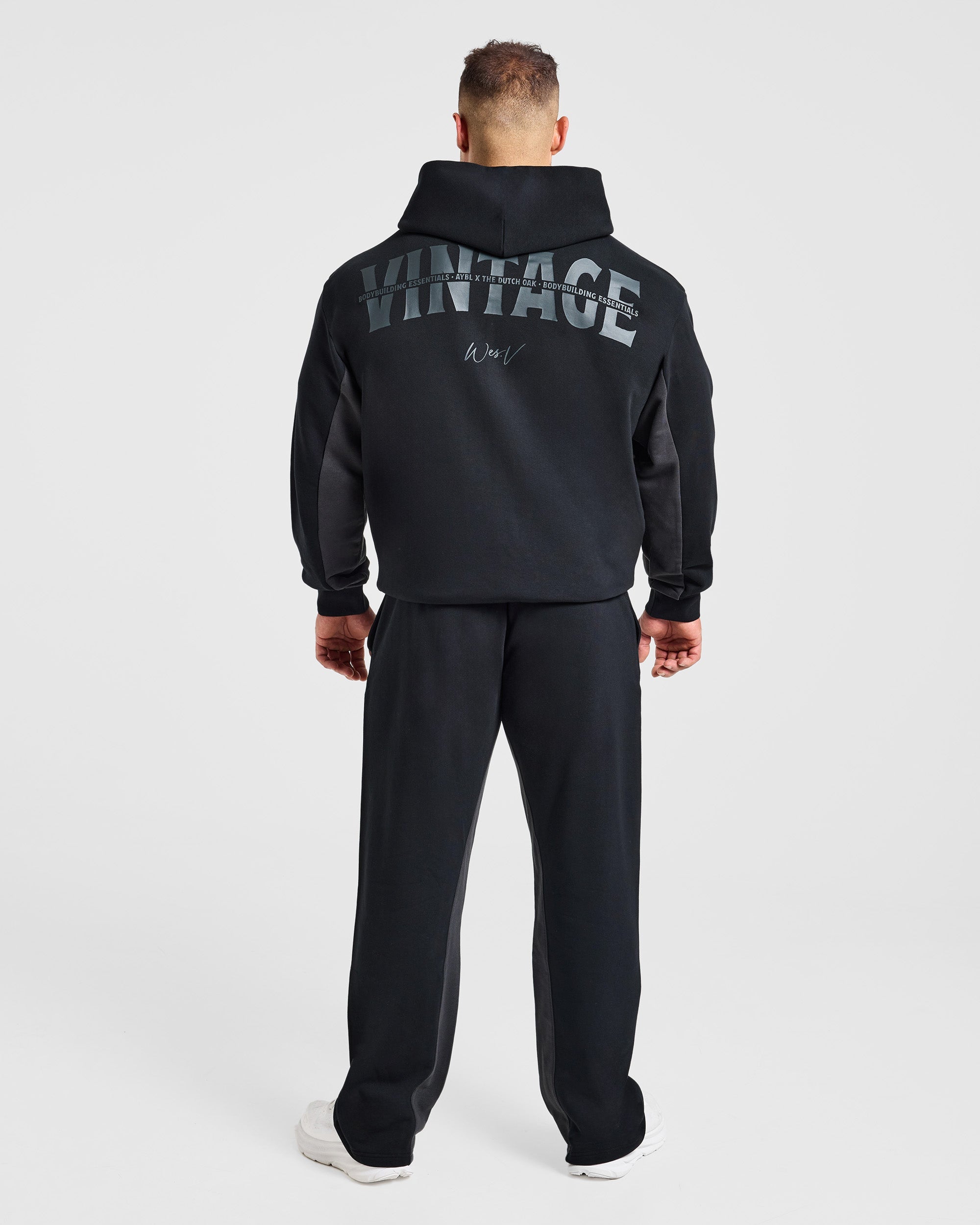 Wesley Vissers x Oversized Straight Leg Joggers - Zwart