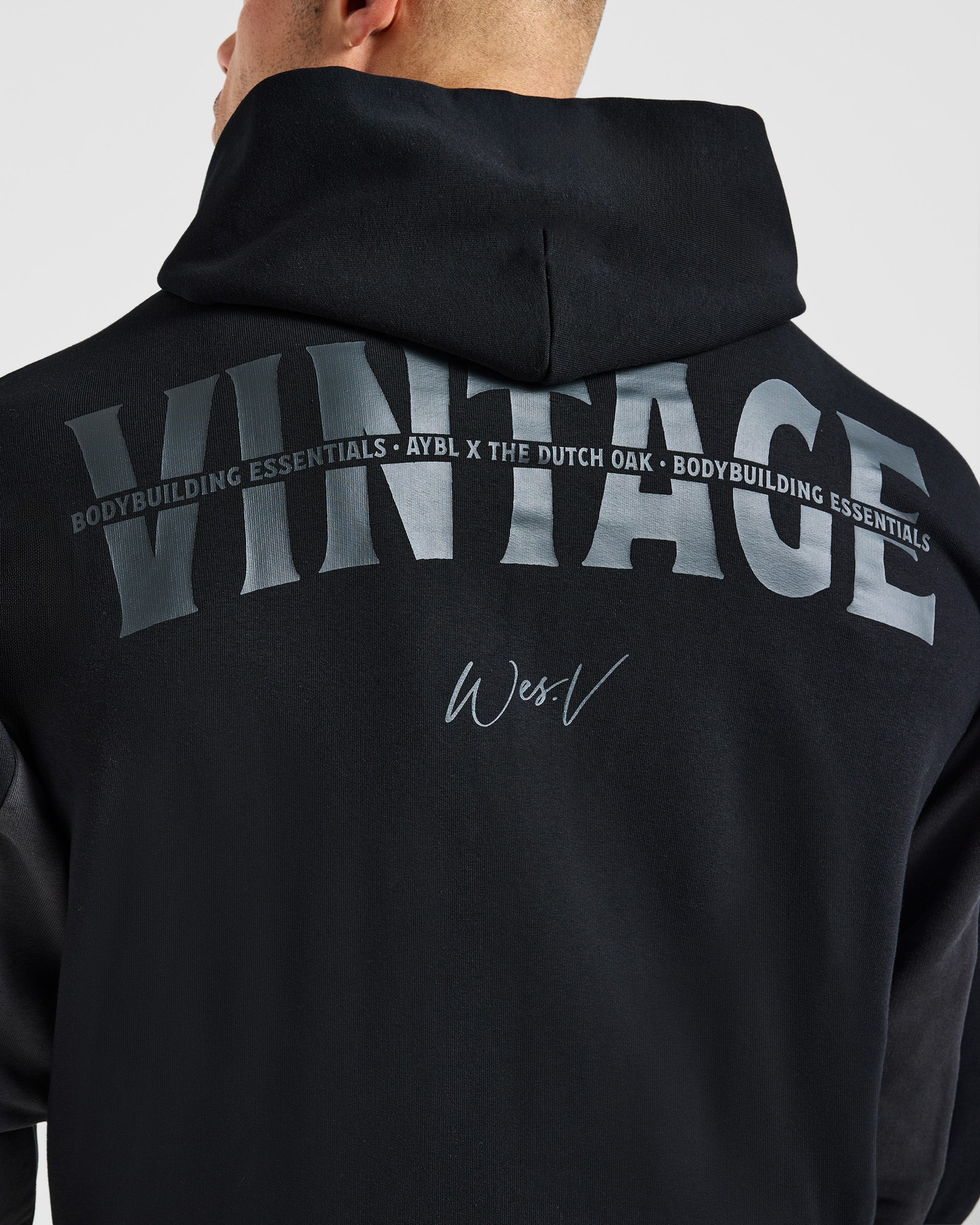 Wesley Vissers x Oversized Zip Up Hoodie - Zwart