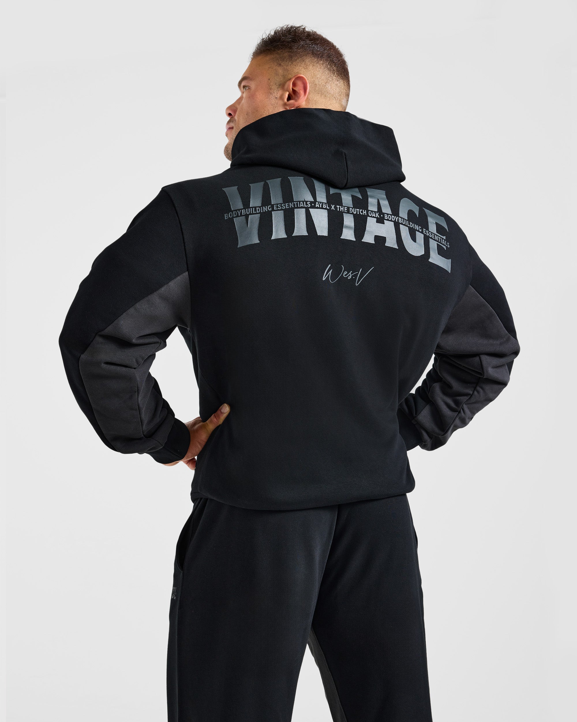Wesley Vissers x Oversized Zip Up Hoodie - Zwart