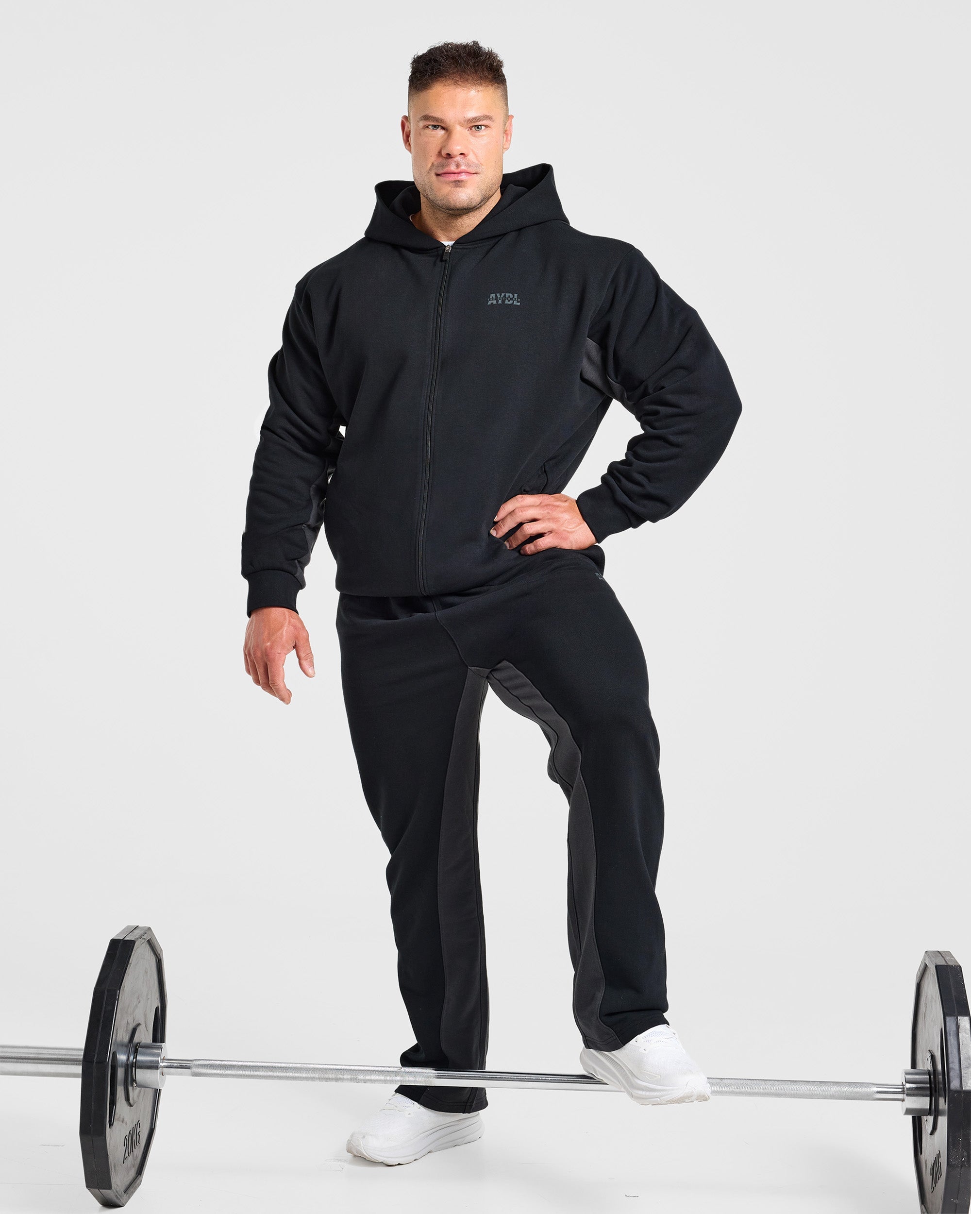 Wesley Vissers x Oversized Zip Up Hoodie - Zwart