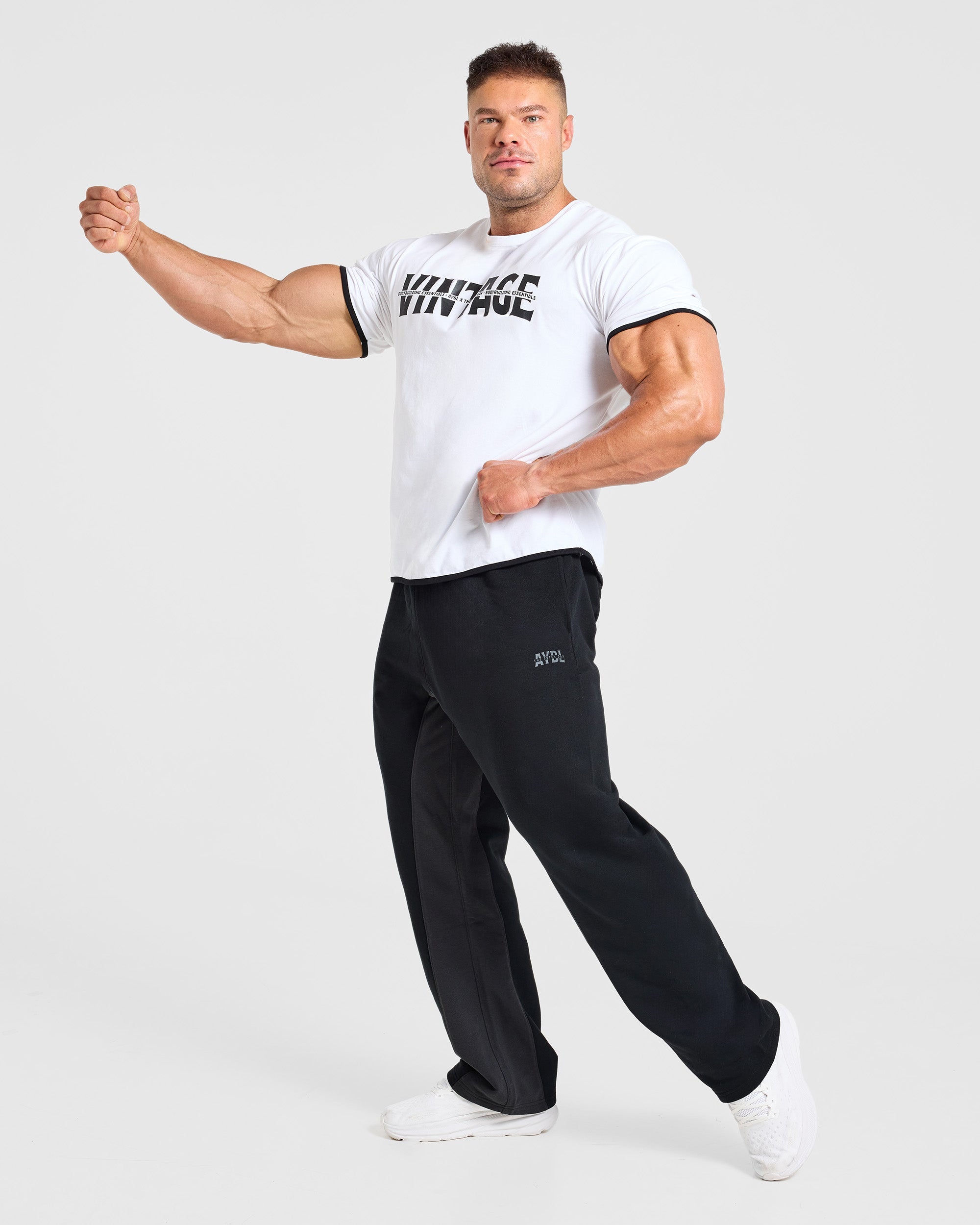 Wesley Vissers x Oversized Straight Leg Joggers - Zwart