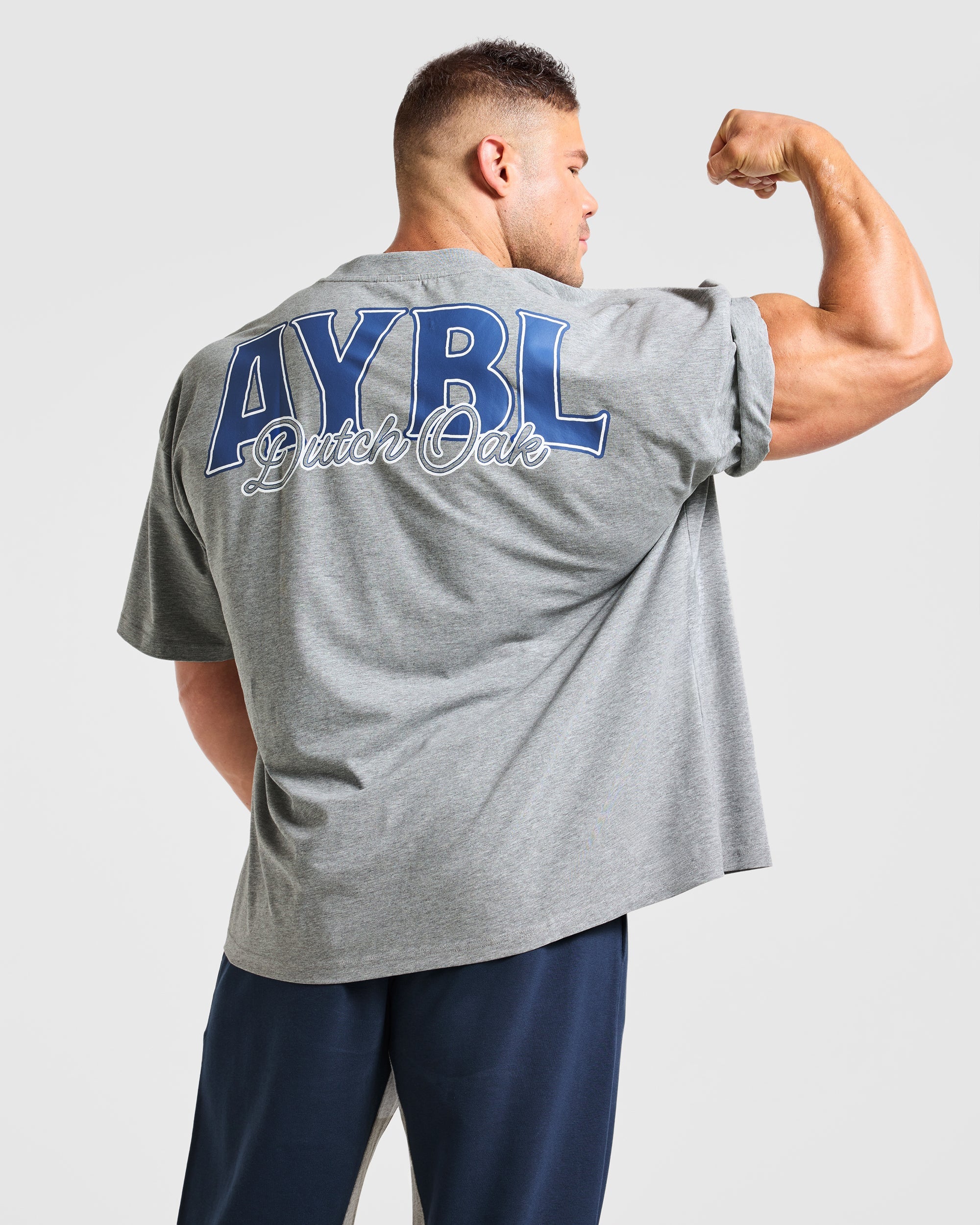 Wesley Vissers x AYBL Dutch Oak Oversized T Shirt - Mid Marl Grijs