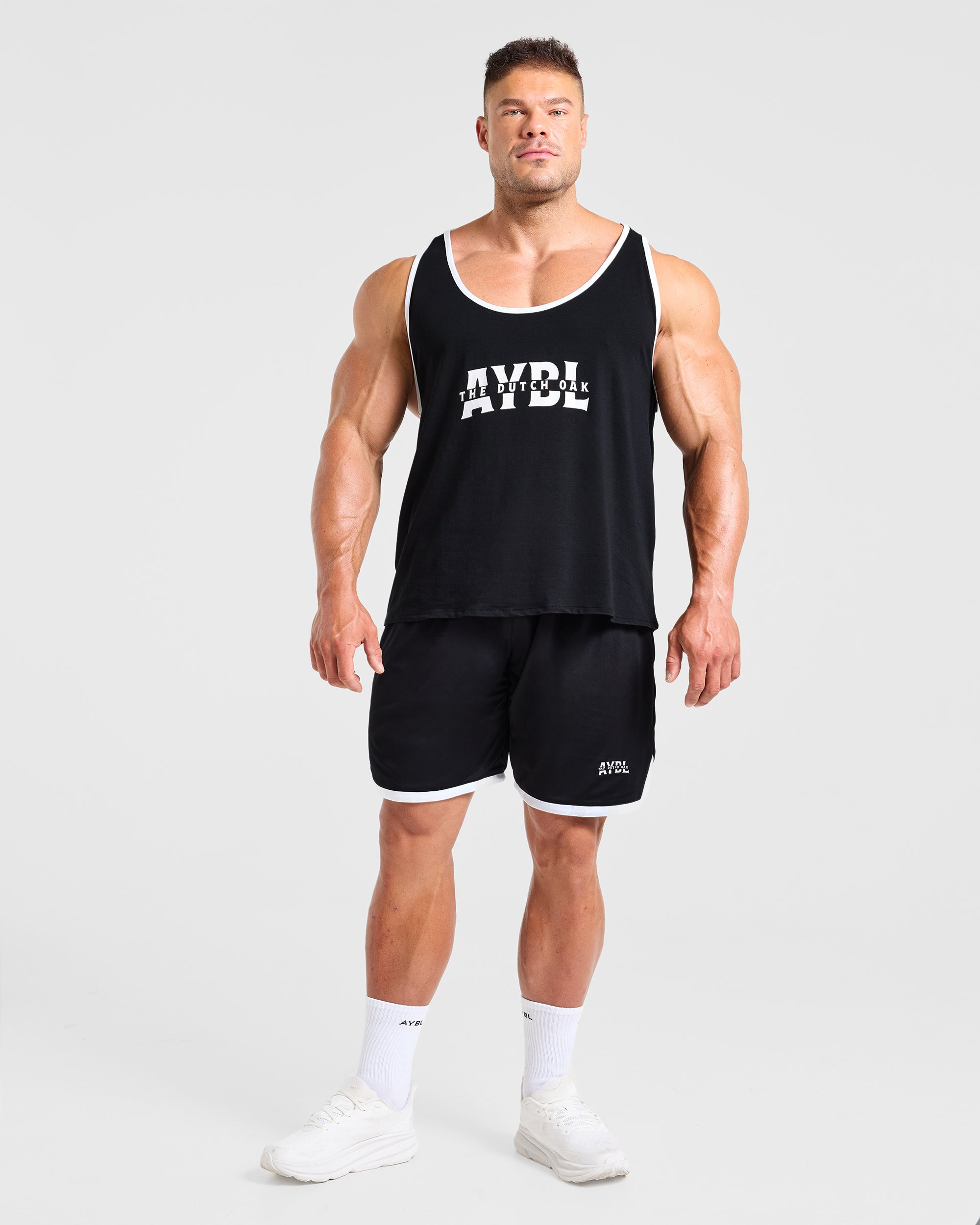 Wesley Vissers x Contrast Tank - Zwart