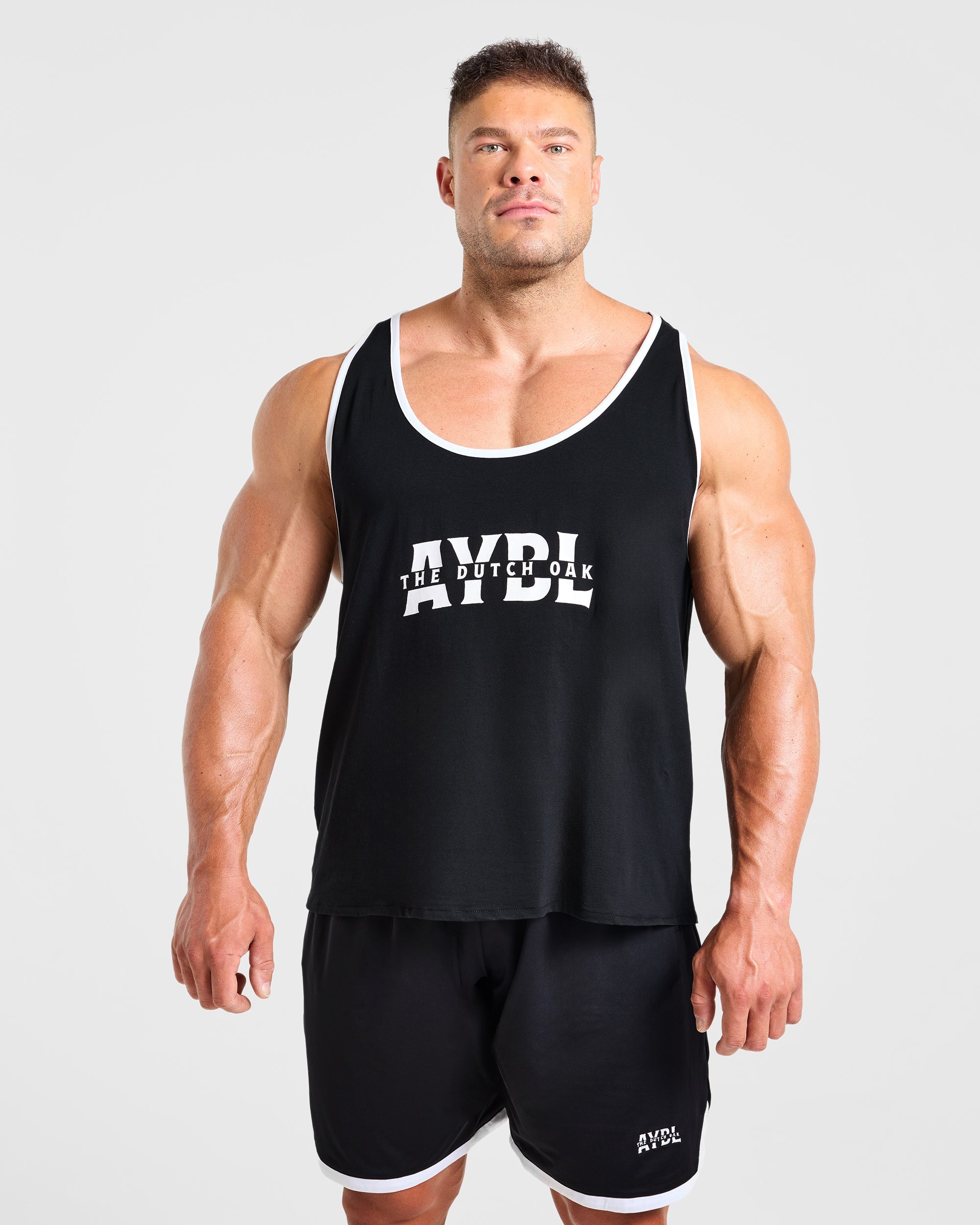 Wesley Vissers x Contrast Tank - Zwart