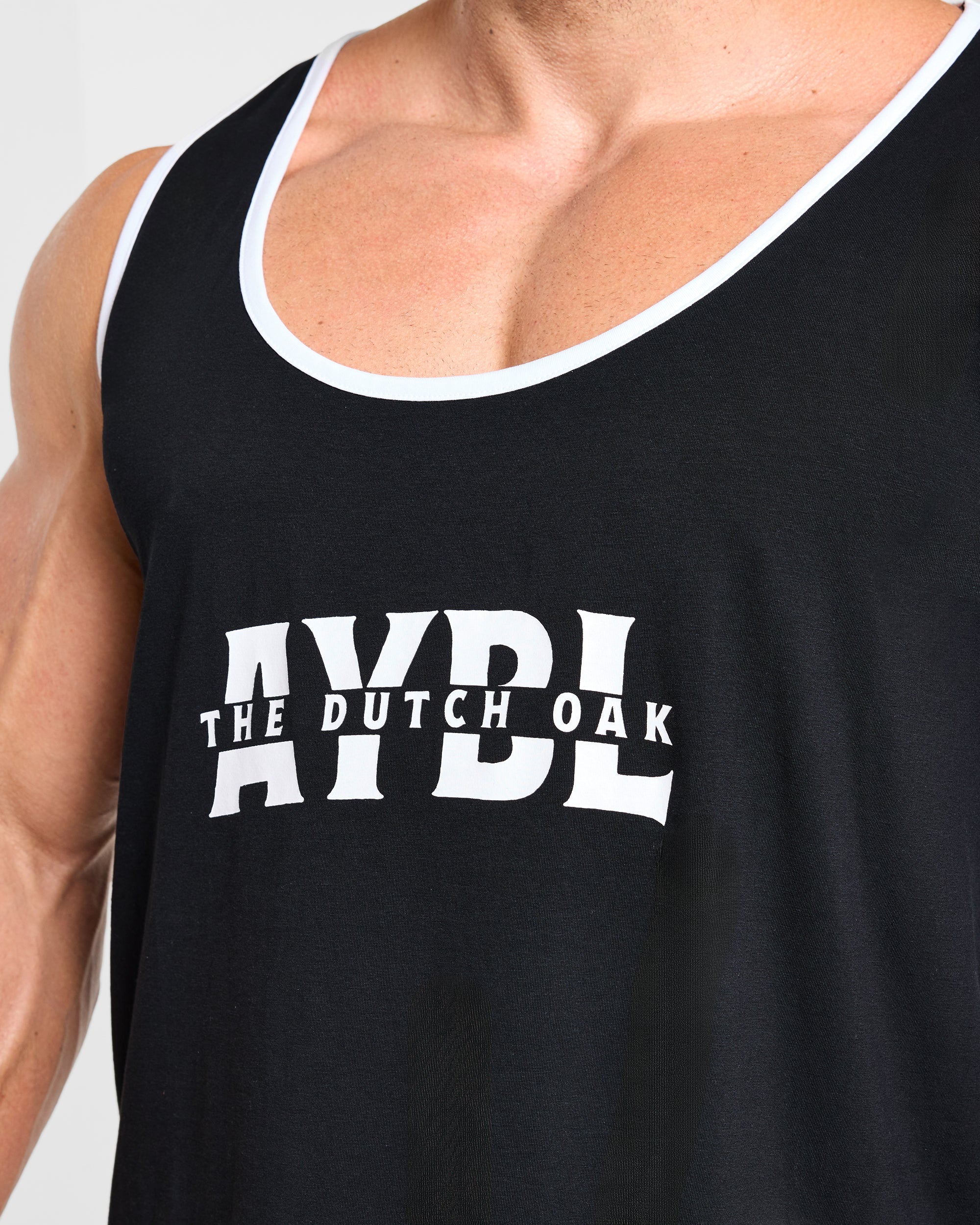 Wesley Vissers x Contrast Tank - Zwart