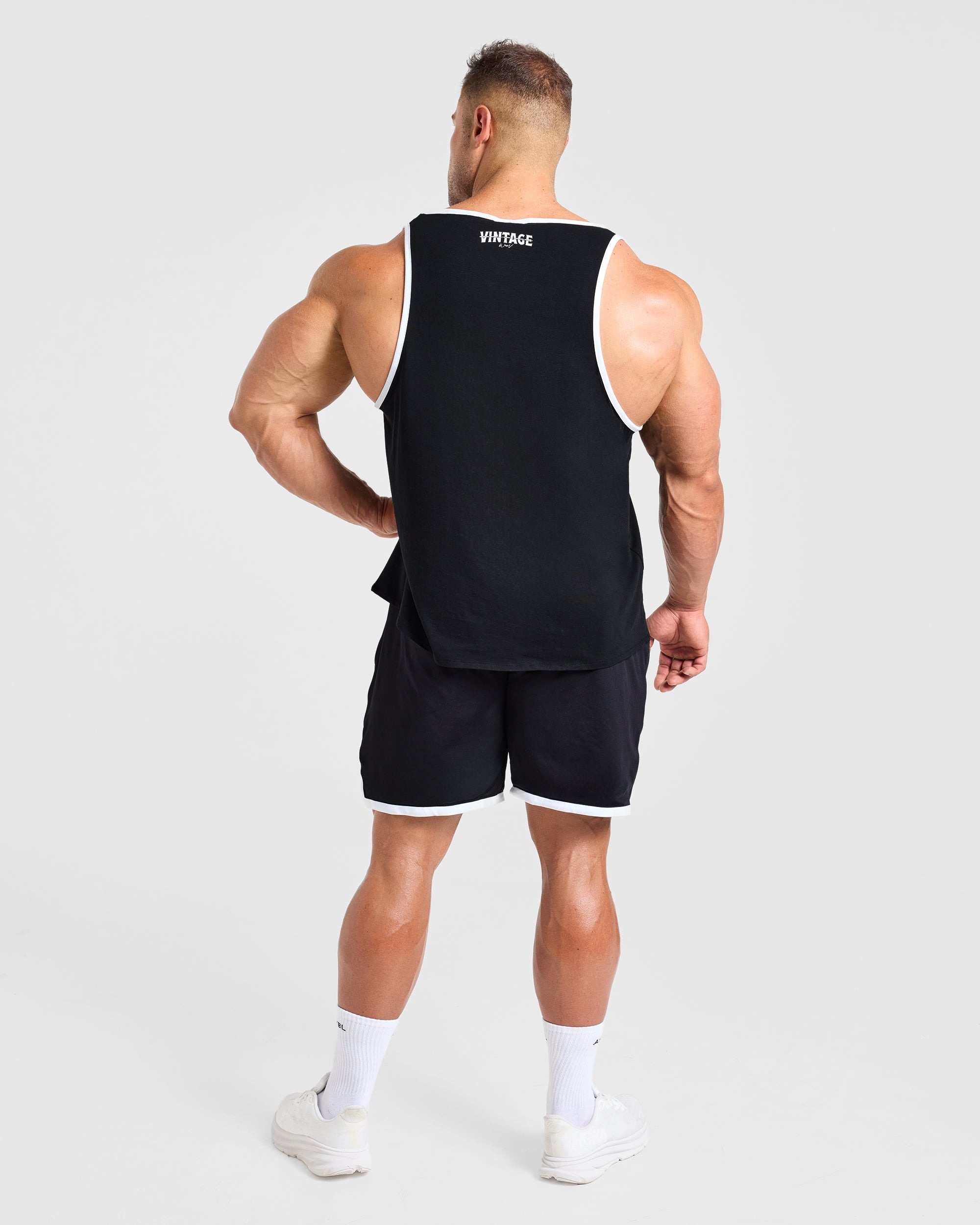 Wesley Vissers x Contrast Tank - Zwart