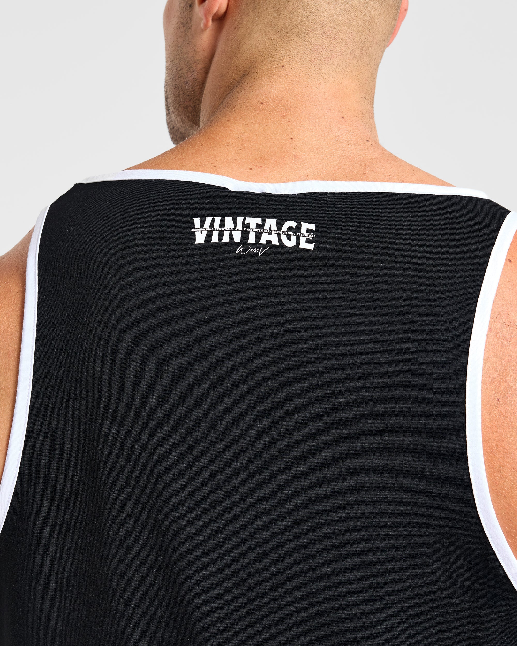 Wesley Vissers x Contrast Tank - Zwart