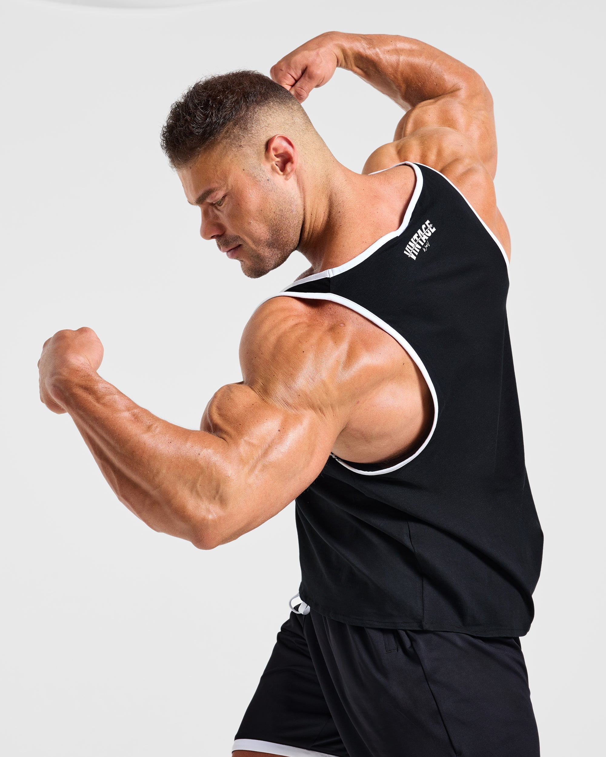 Wesley Vissers x Contrast Tank - Zwart