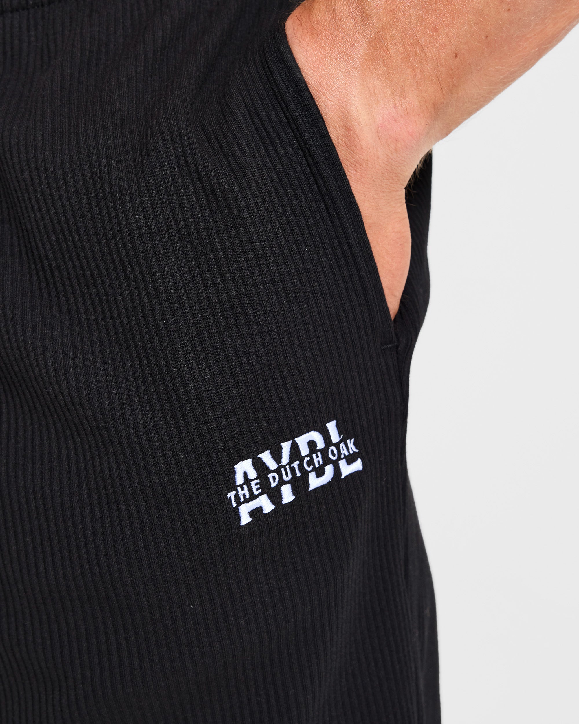 Wesley Vissers x Oversized Ribbed Joggers - Zwart