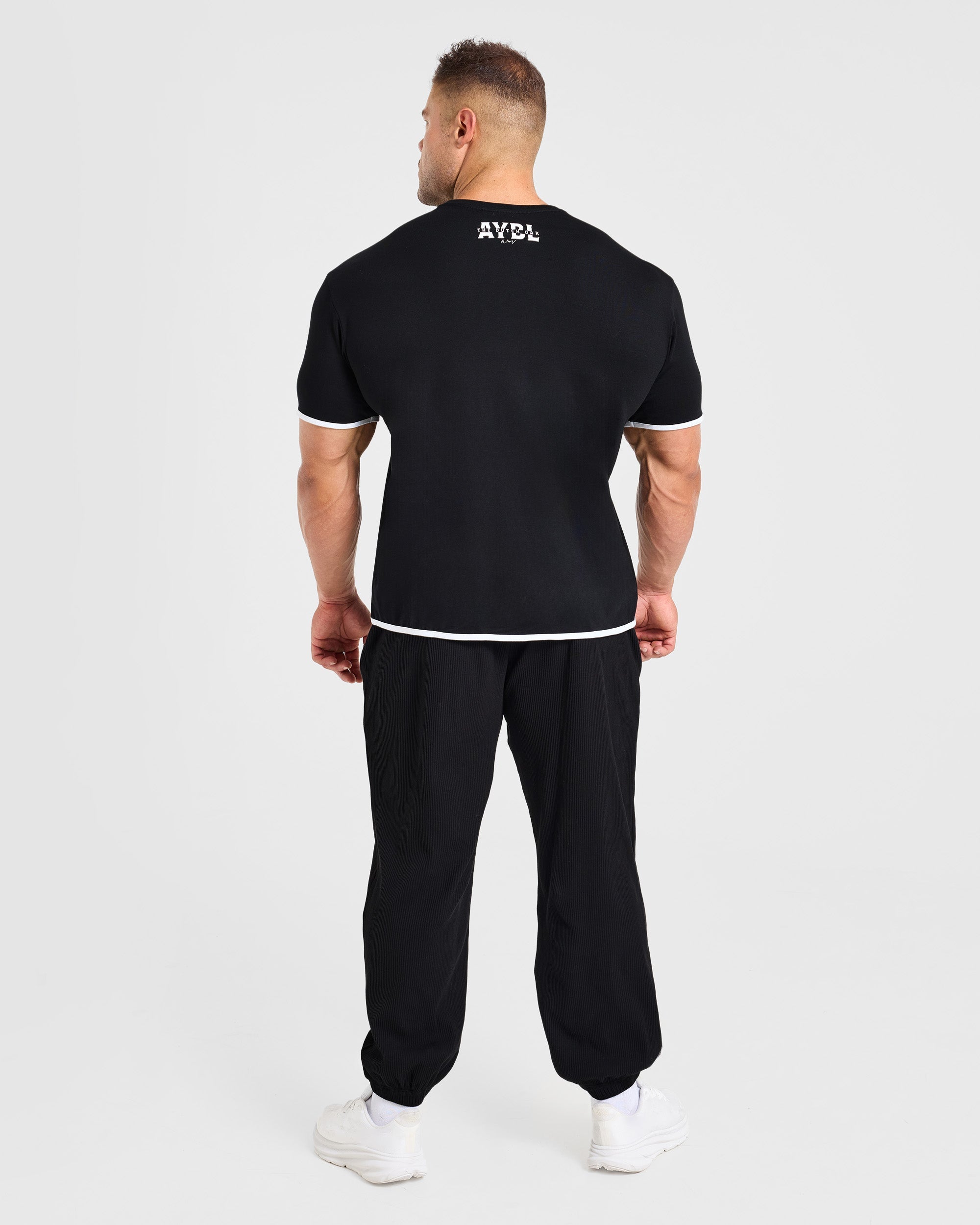 Wesley Vissers x Oversized Ribbed Joggers - Zwart