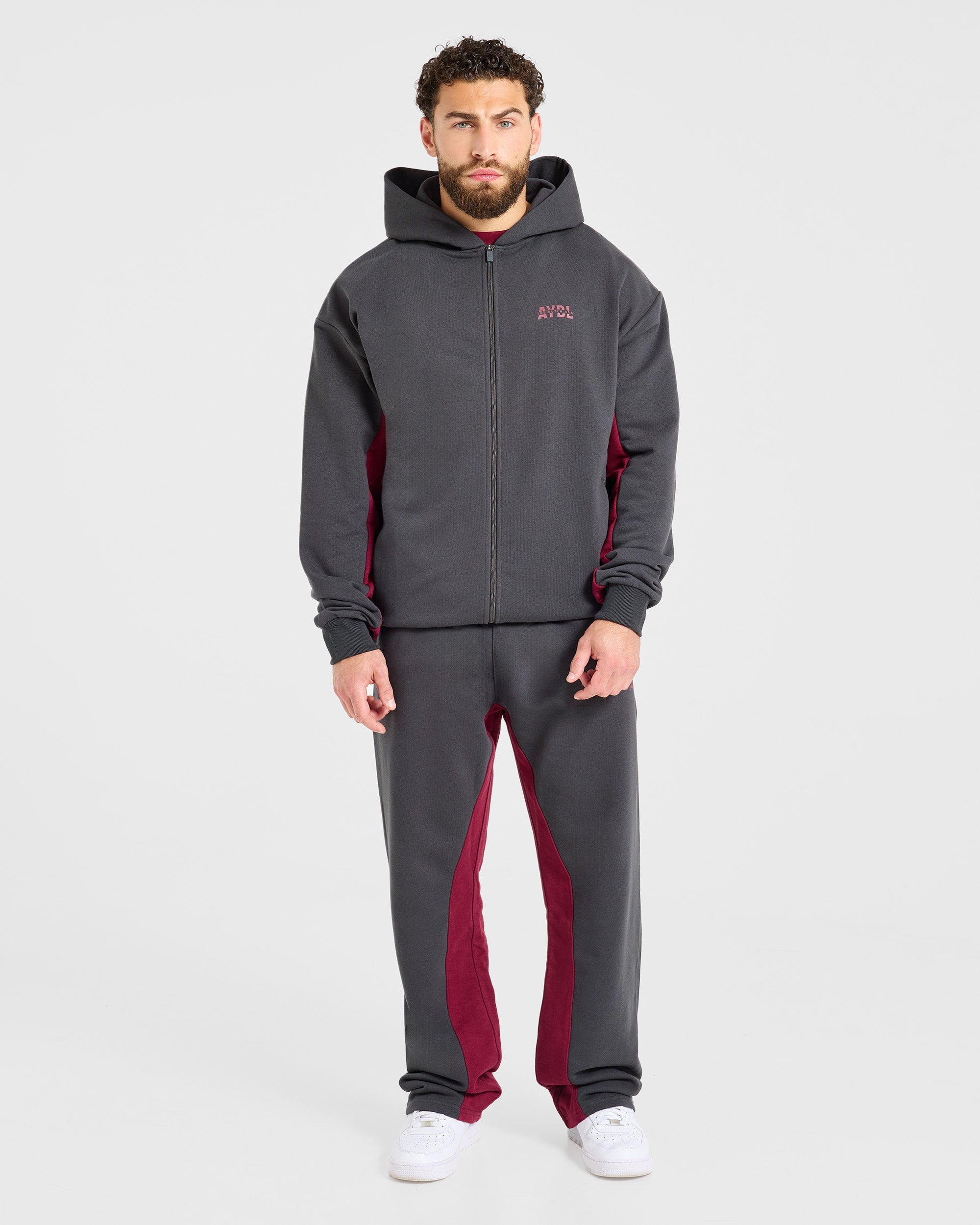 Wesley Vissers x Oversized Zip Up Hoodie - Charcoal