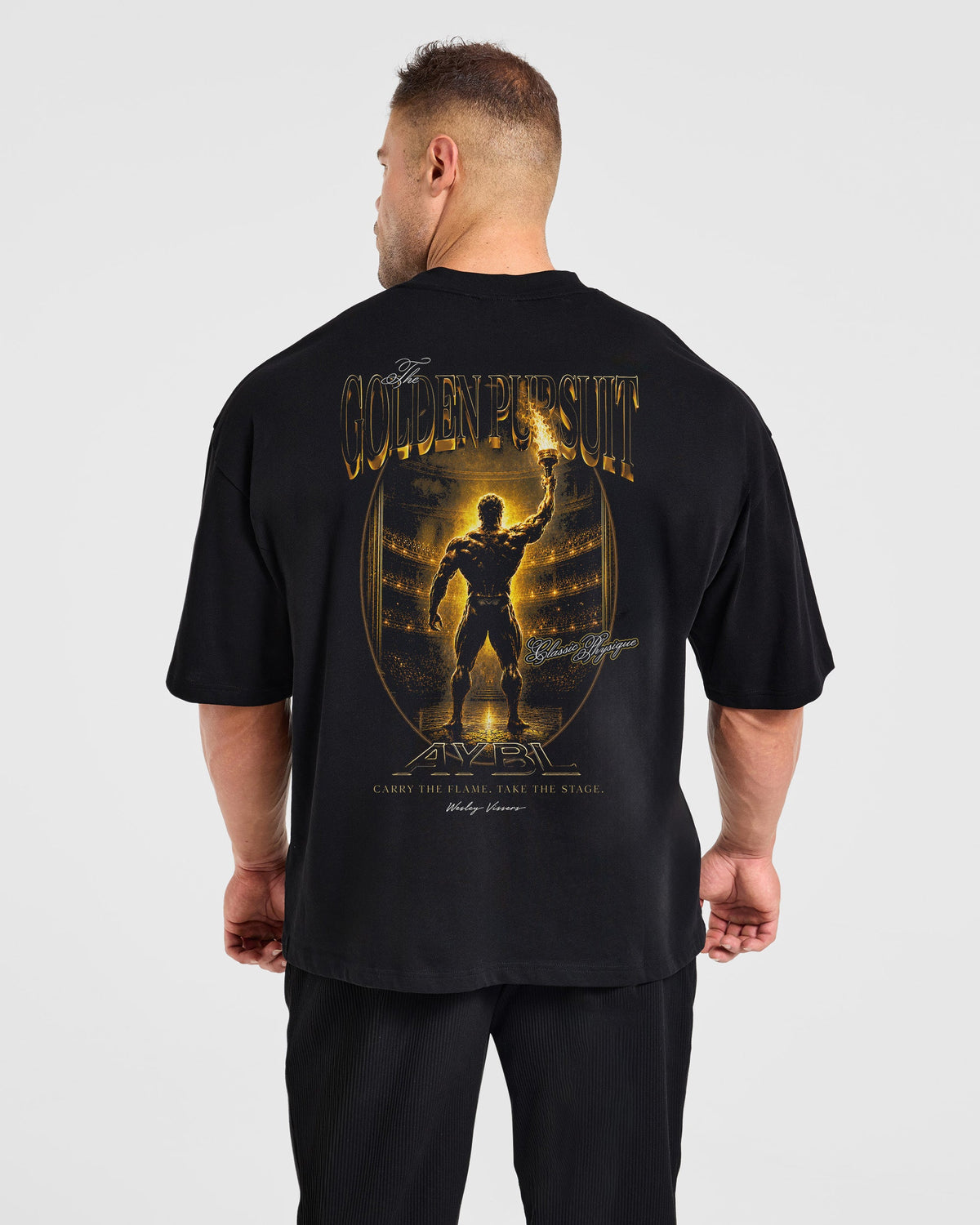 Wesley Vissers x Golden Pursuit Oversized T Shirt - Zwart