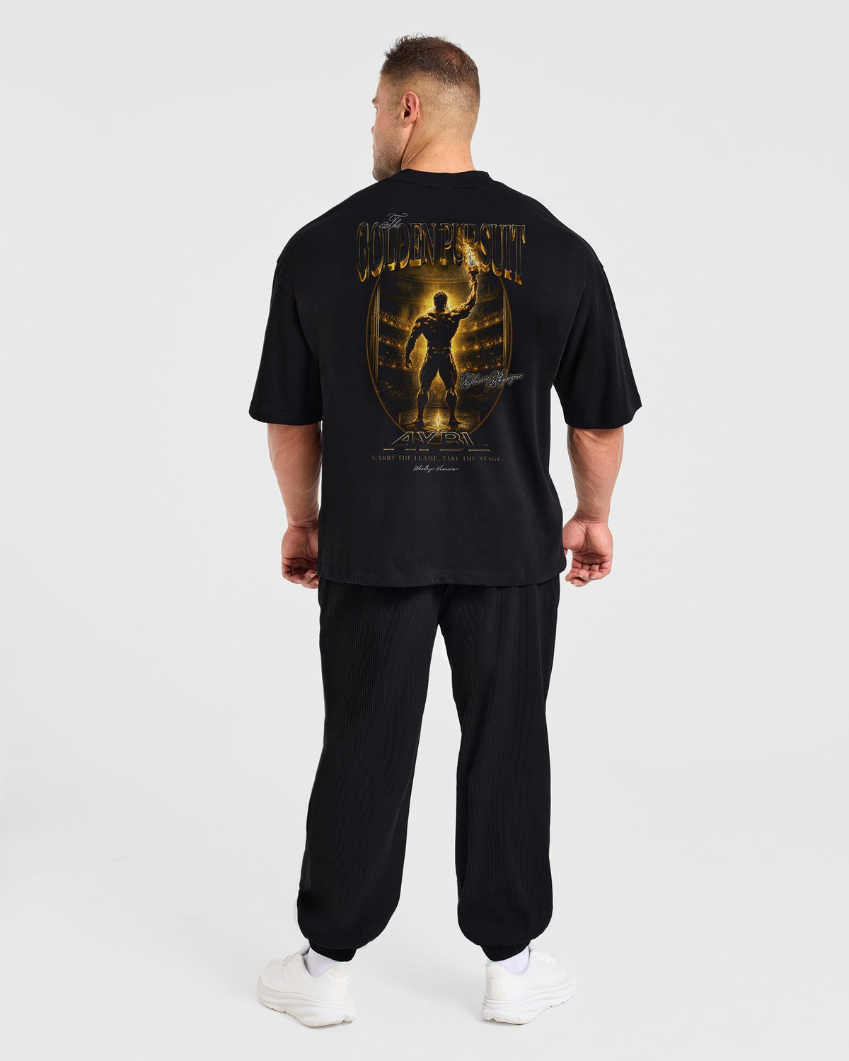 Wesley Vissers x Golden Pursuit Oversized T Shirt - Zwart
