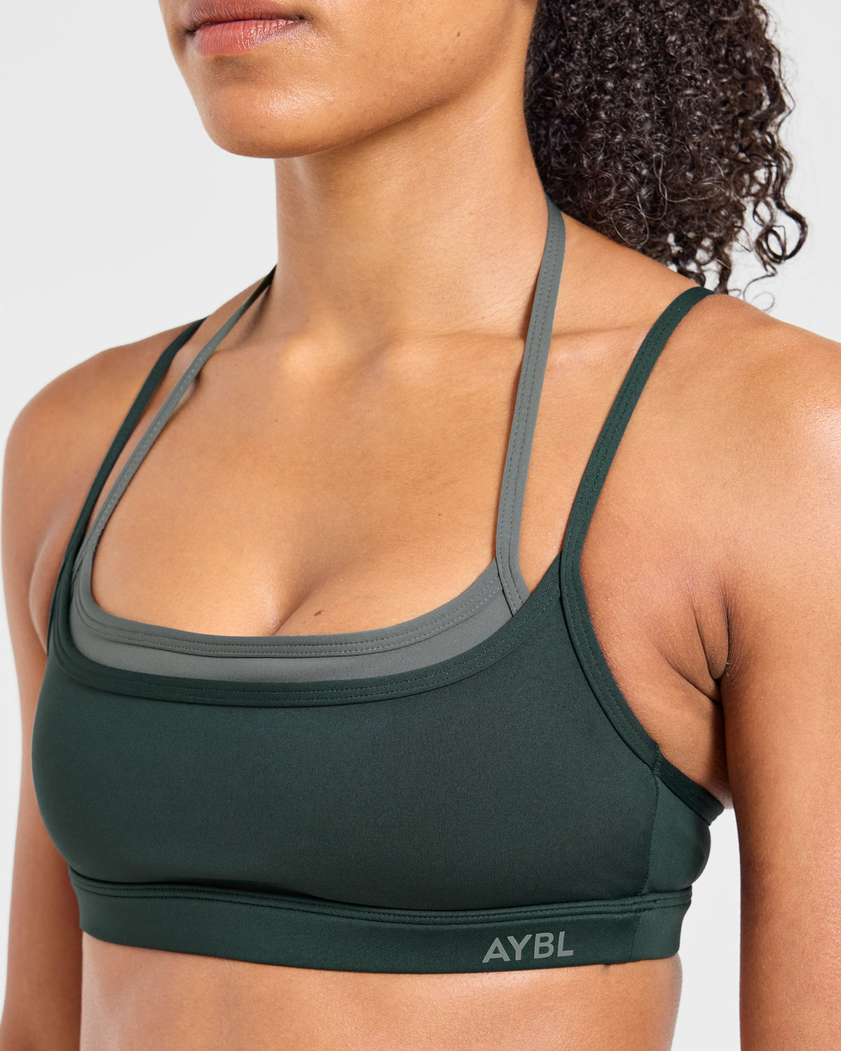 Essential Double Layer Sports Bra - Dark Groen