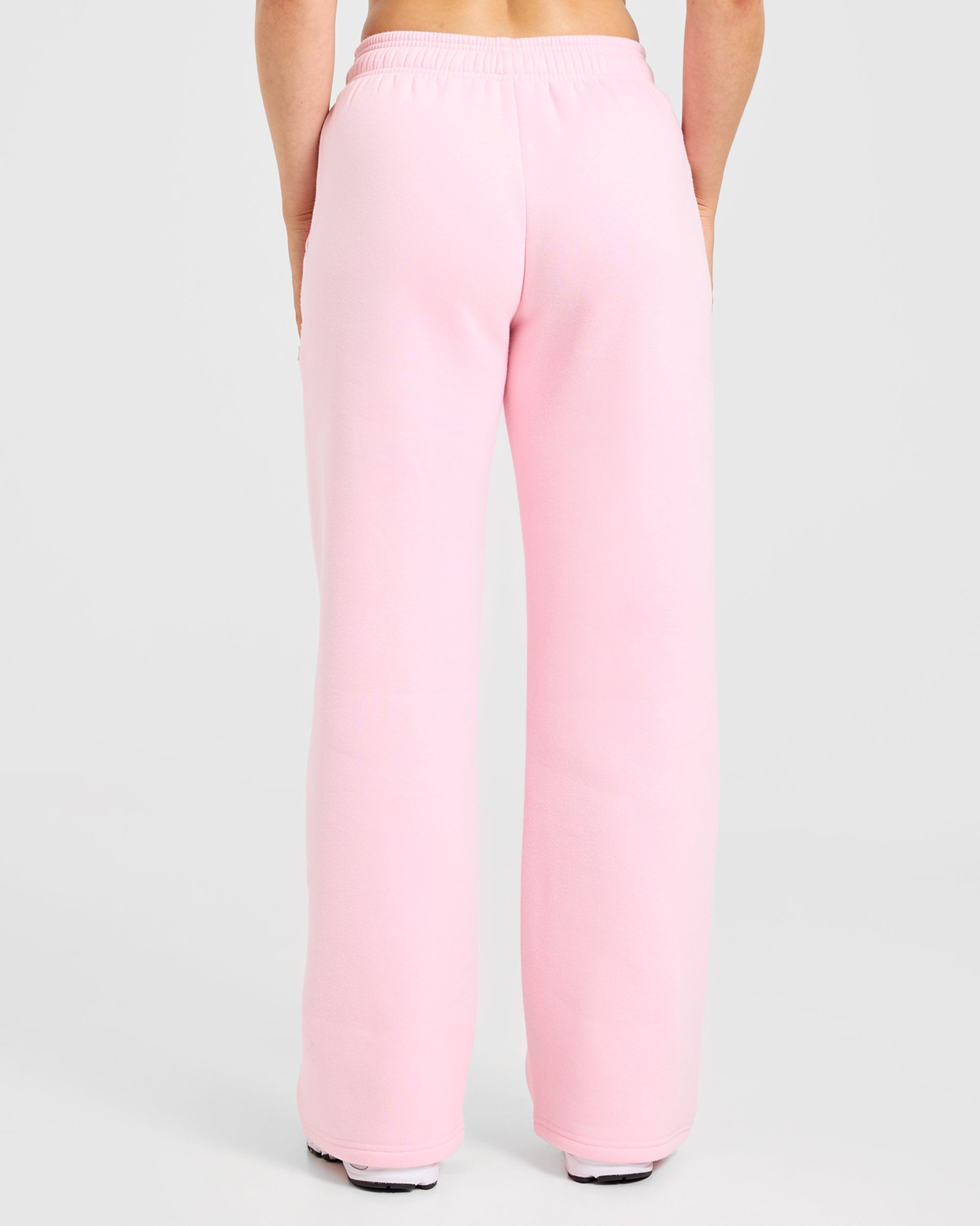 Varsity Applique Oversized Straight Leg Joggers - Baby Roze
