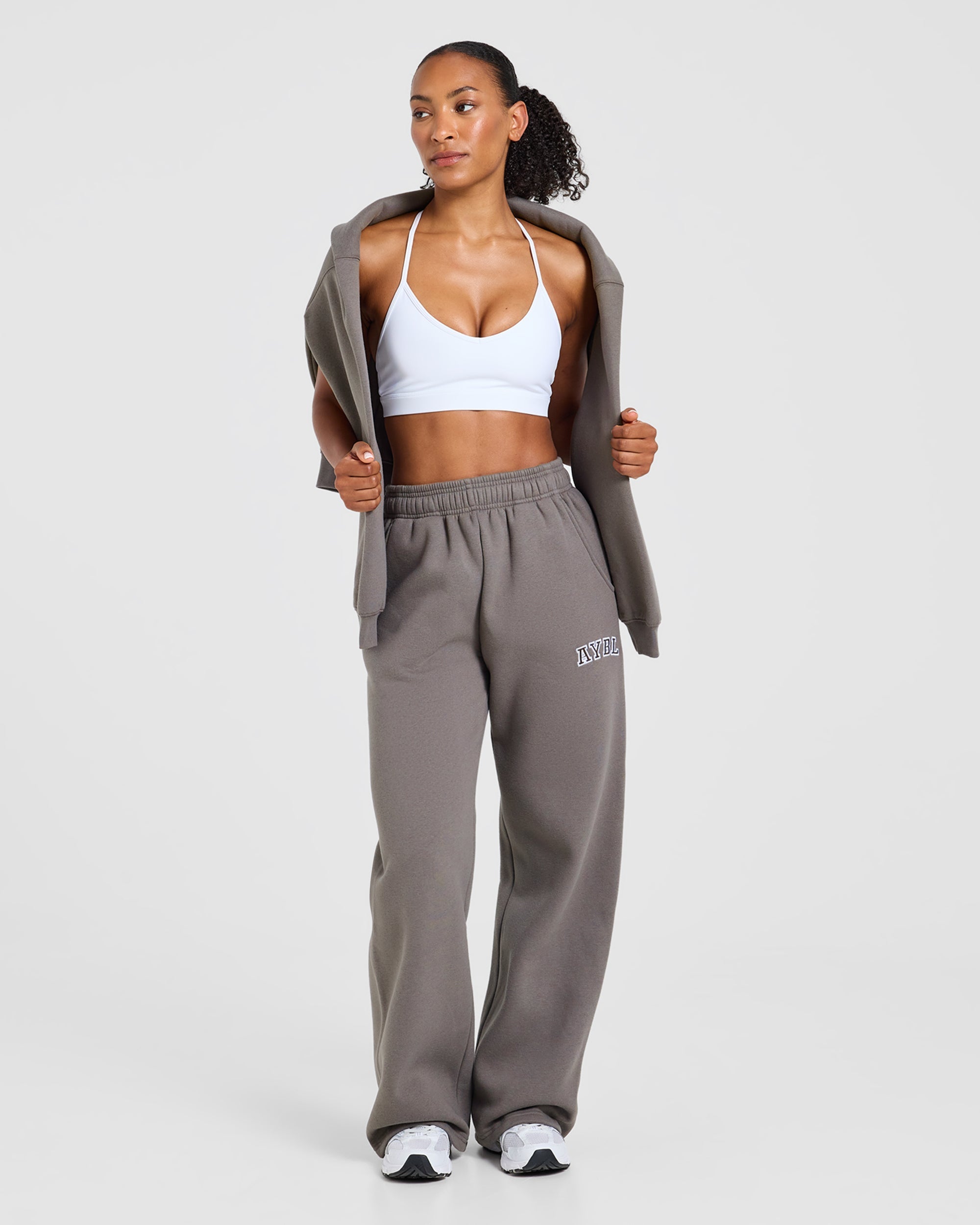 Varsity 2.0 Oversized Straight Leg Joggers - Slate Bruin