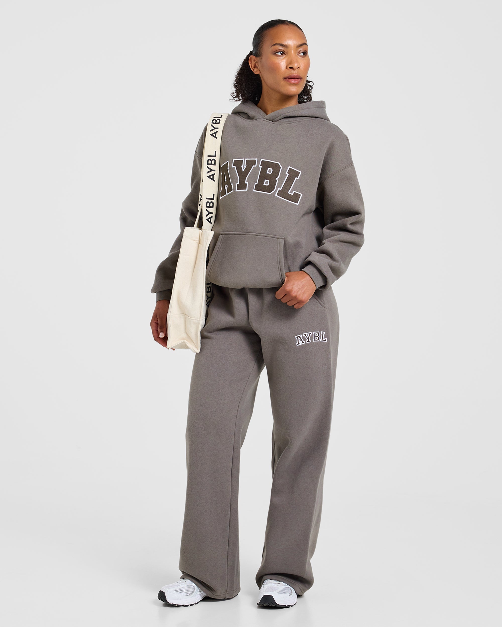 Varsity 2.0 Oversized Straight Leg Joggers - Slate Bruin