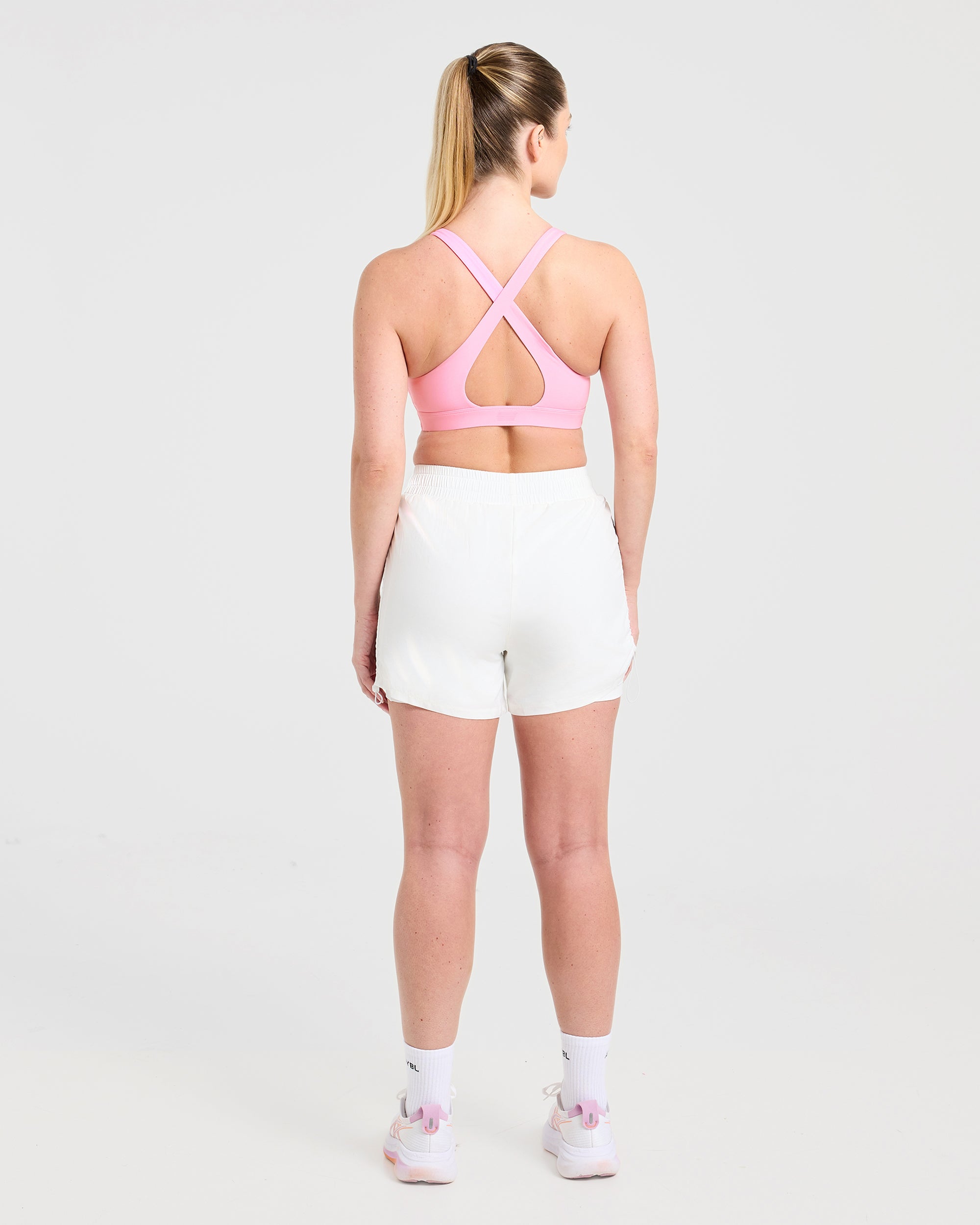 Run Cross Back Sports Bra - Spring Roze
