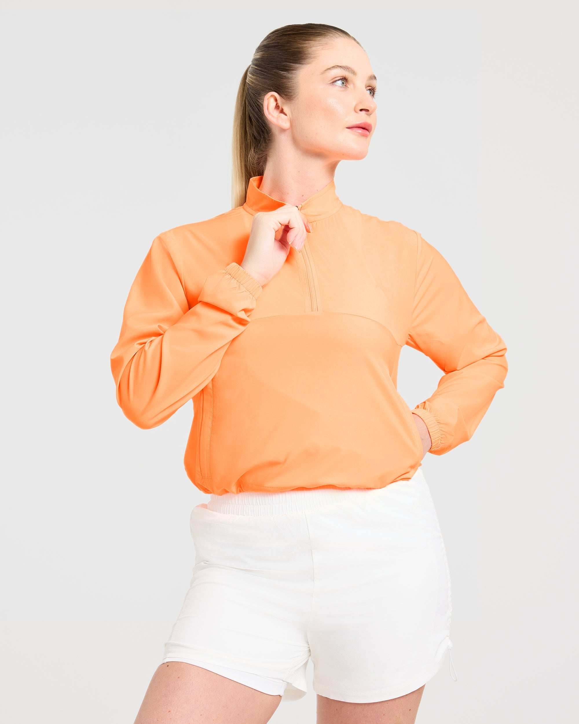 Run 1/2 Zip Jacket - Vibrant Apricot