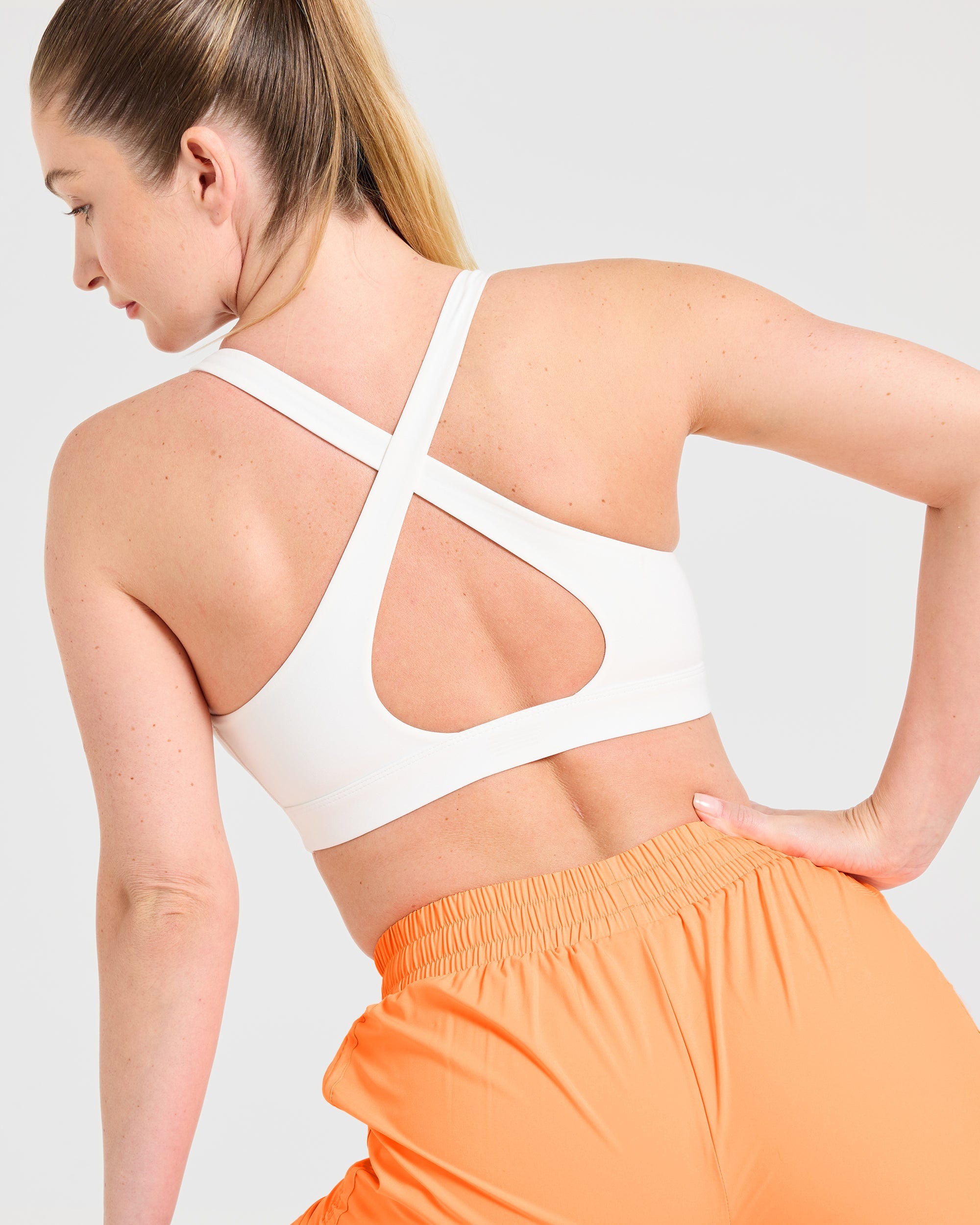 Run Cross Back Sports Bra - Wit
