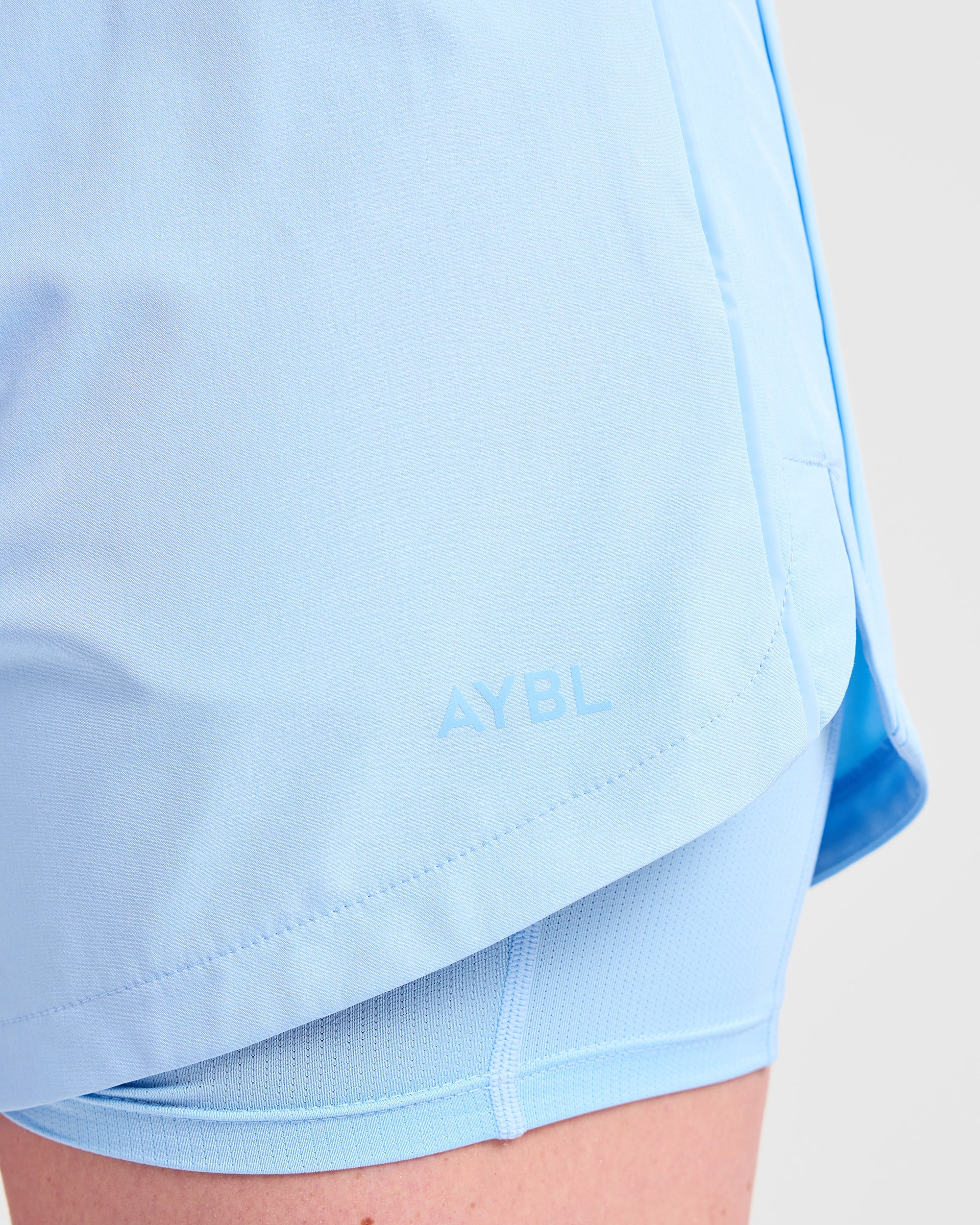 Run 2 in 1 Shorts - Spring Blauw