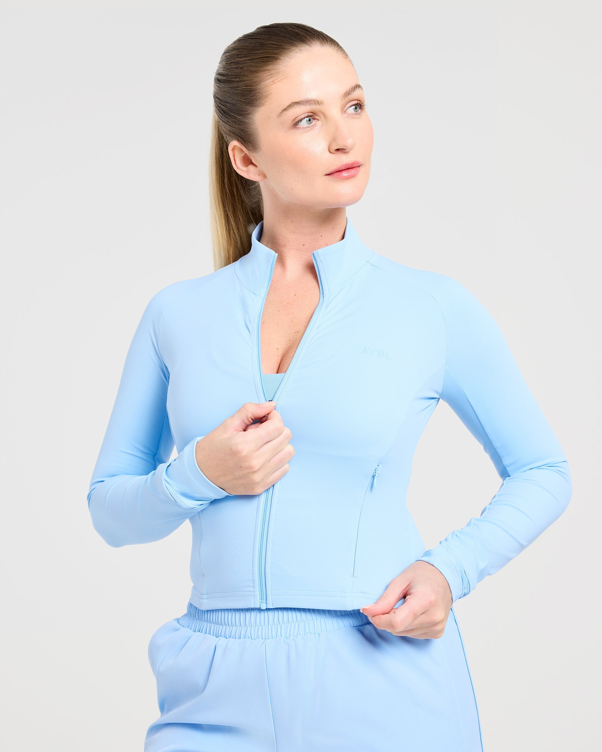 Run Zip Jacket - Spring Blauw