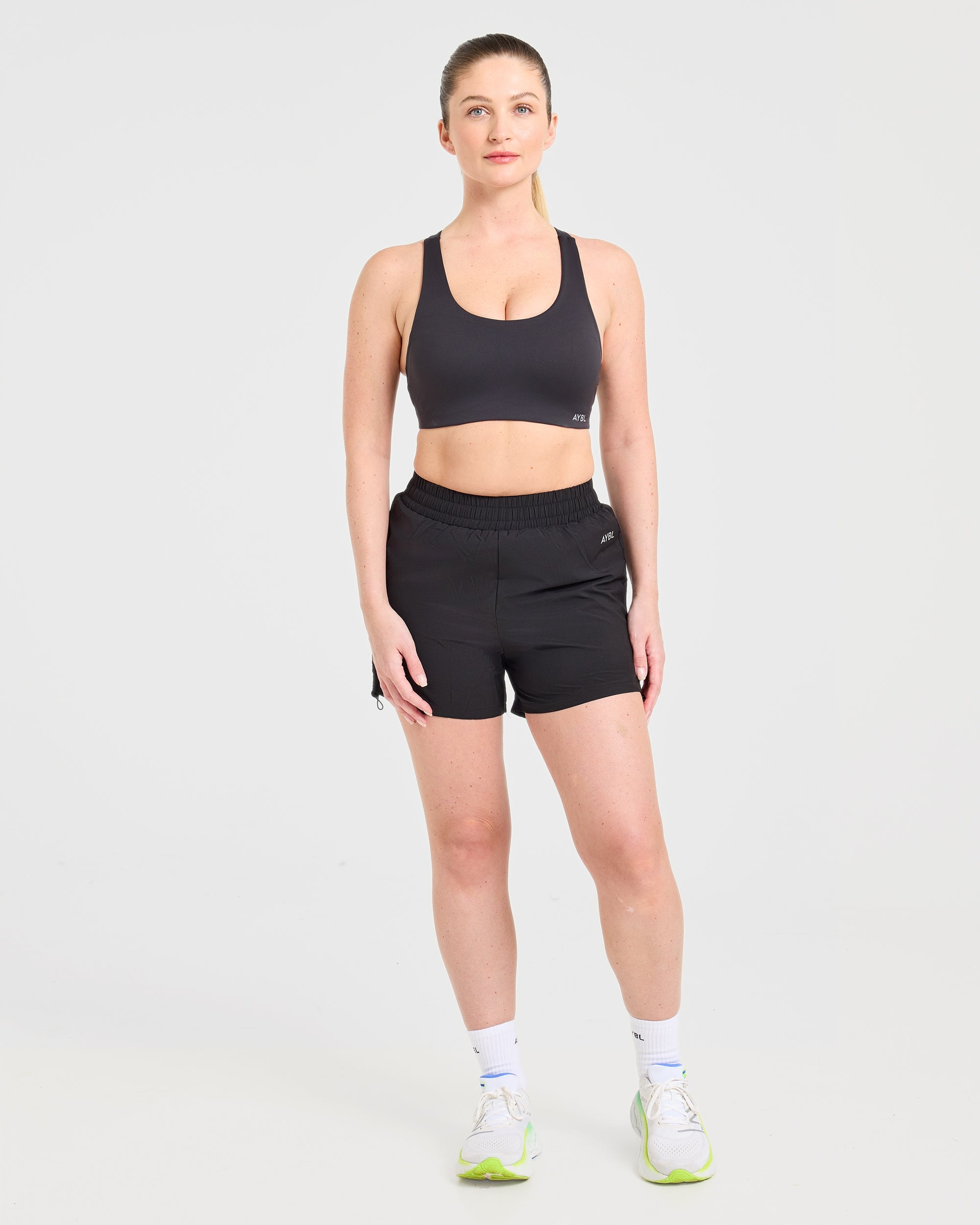 Run Cross Back Sports Bra - Zwart