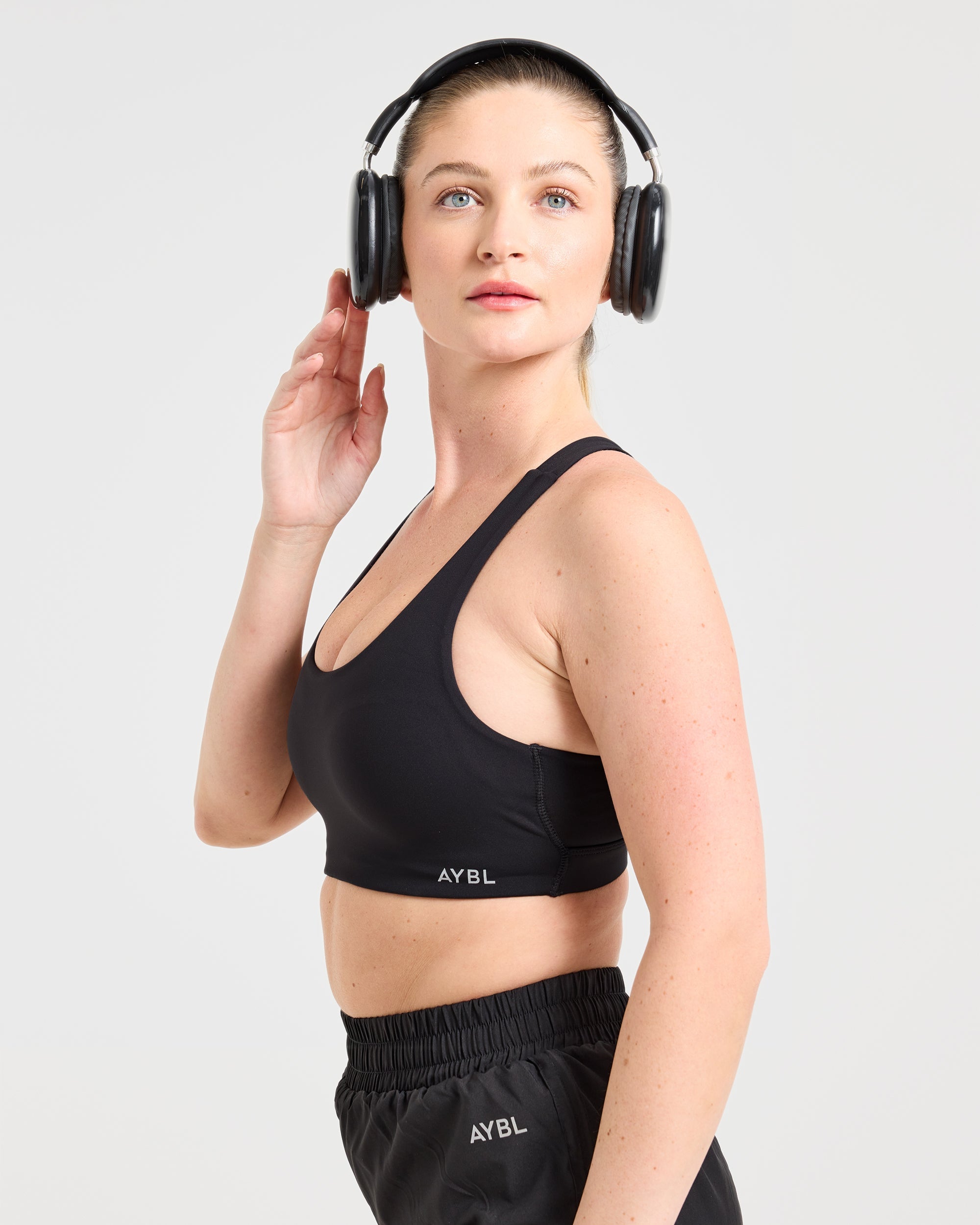 Run Cross Back Sports Bra - Zwart