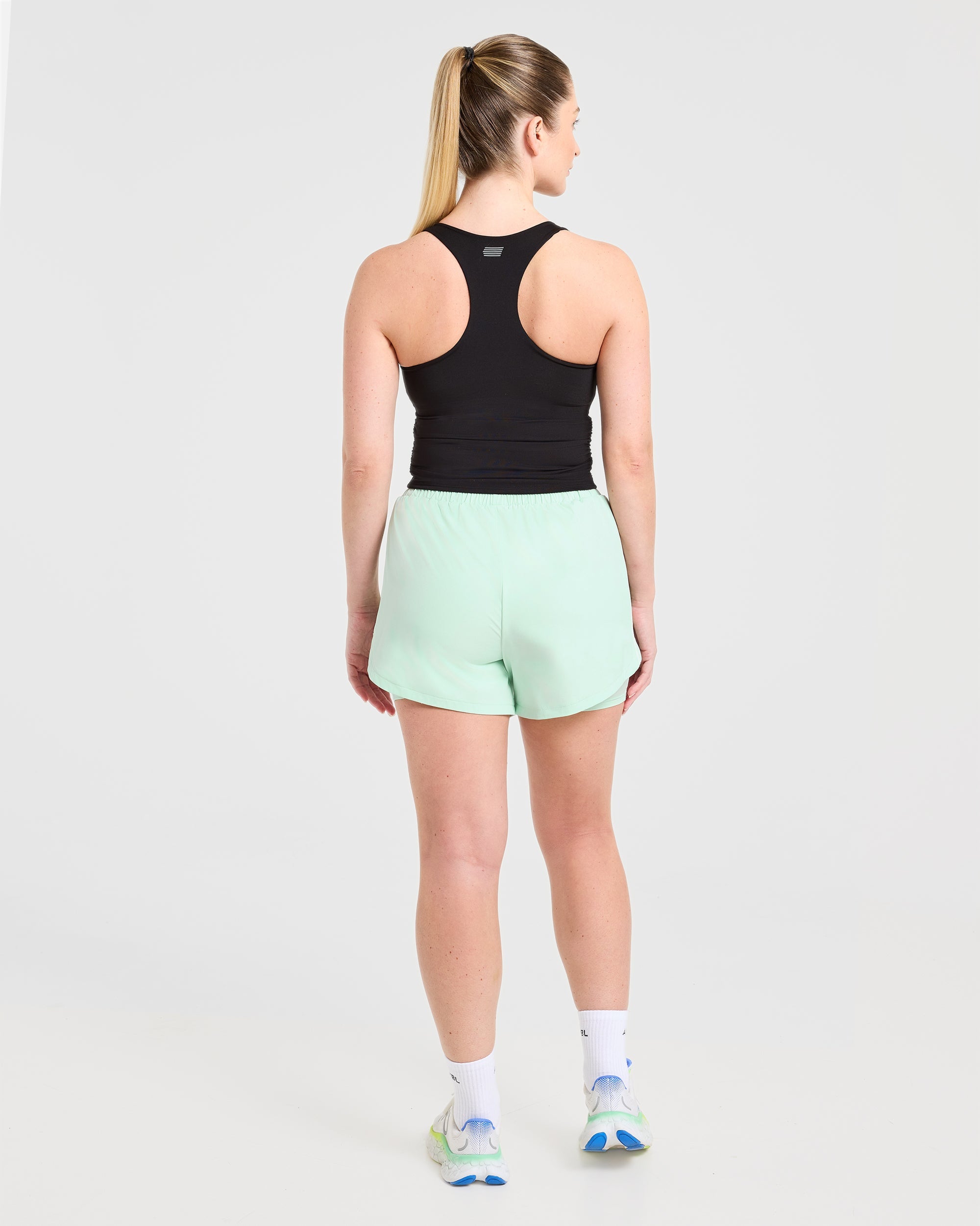 Run Ruched Tank - Zwart